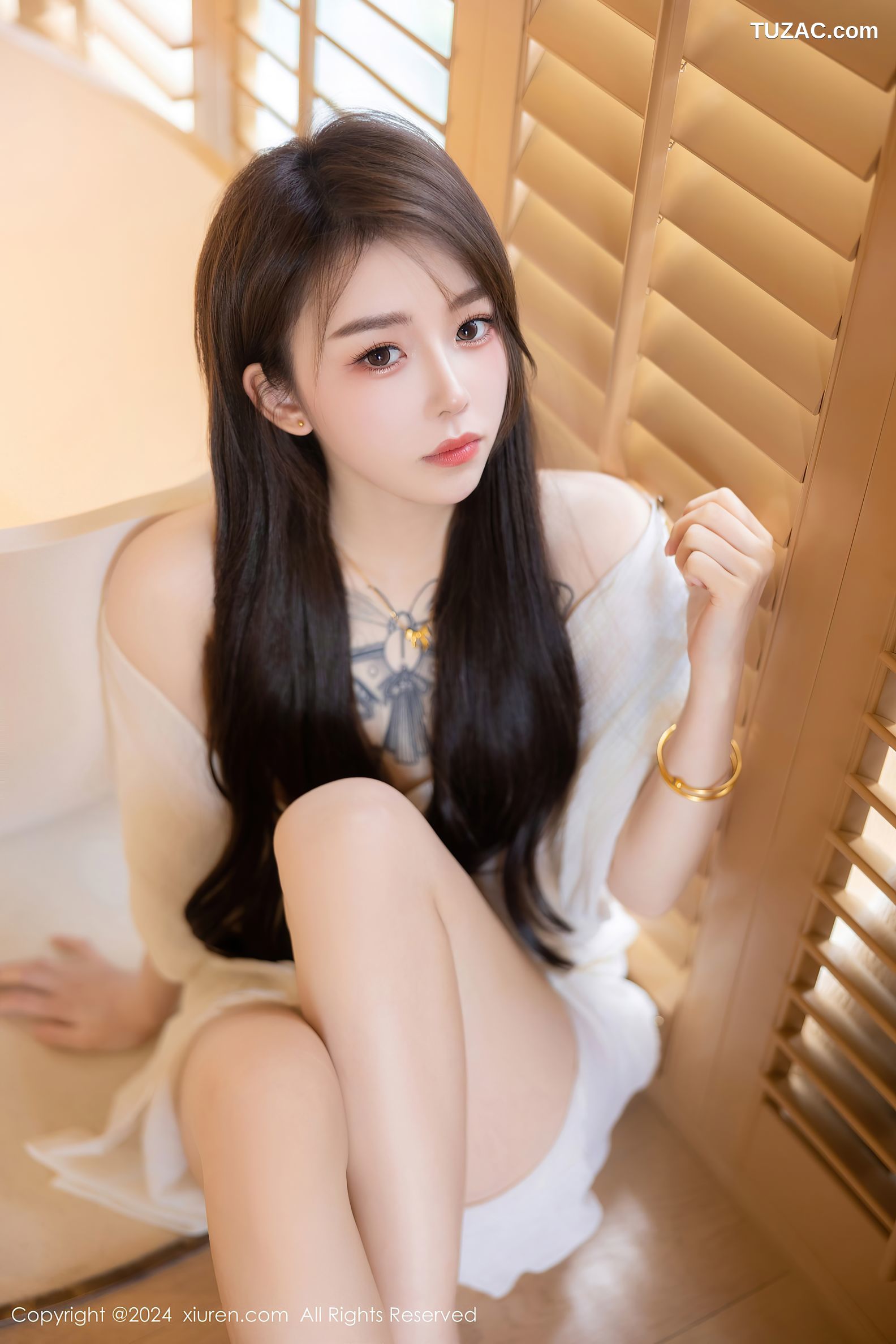 XiuRen秀人网-8842-夏竹-白纱长裙-2024.07.11