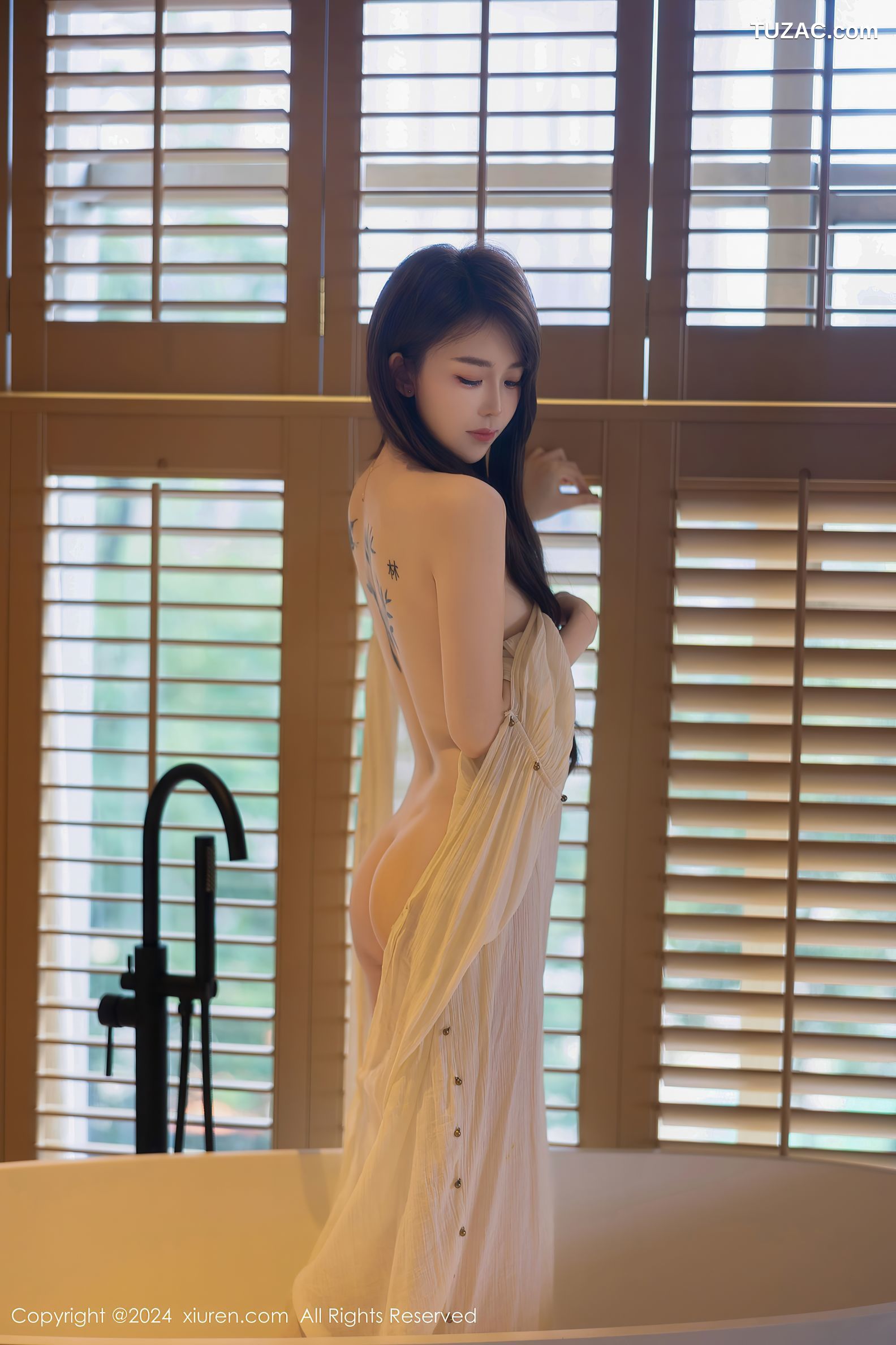 XiuRen秀人网-8842-夏竹-白纱长裙-2024.07.11