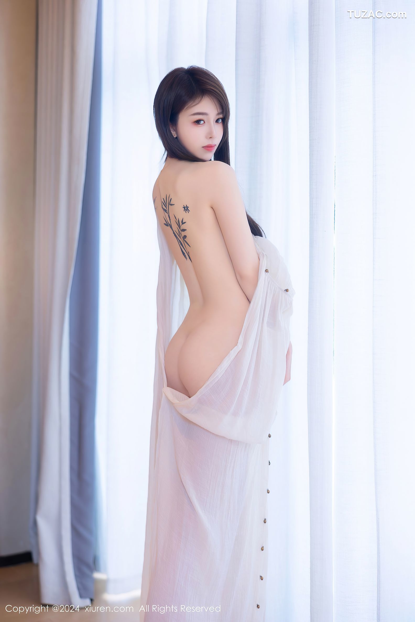 XiuRen秀人网-8842-夏竹-白纱长裙-2024.07.11