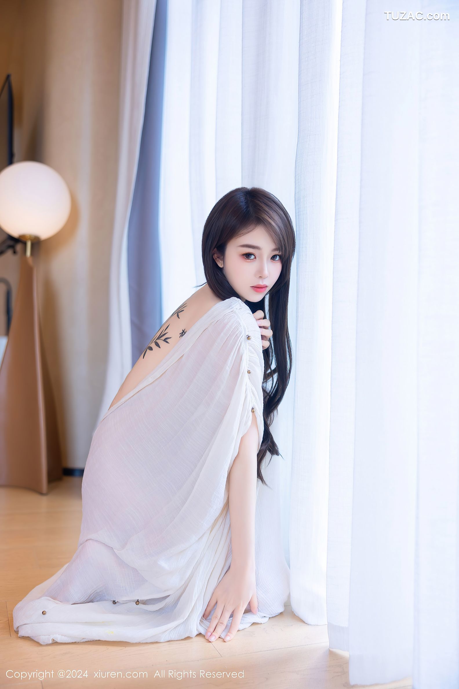 XiuRen秀人网-8842-夏竹-白纱长裙-2024.07.11