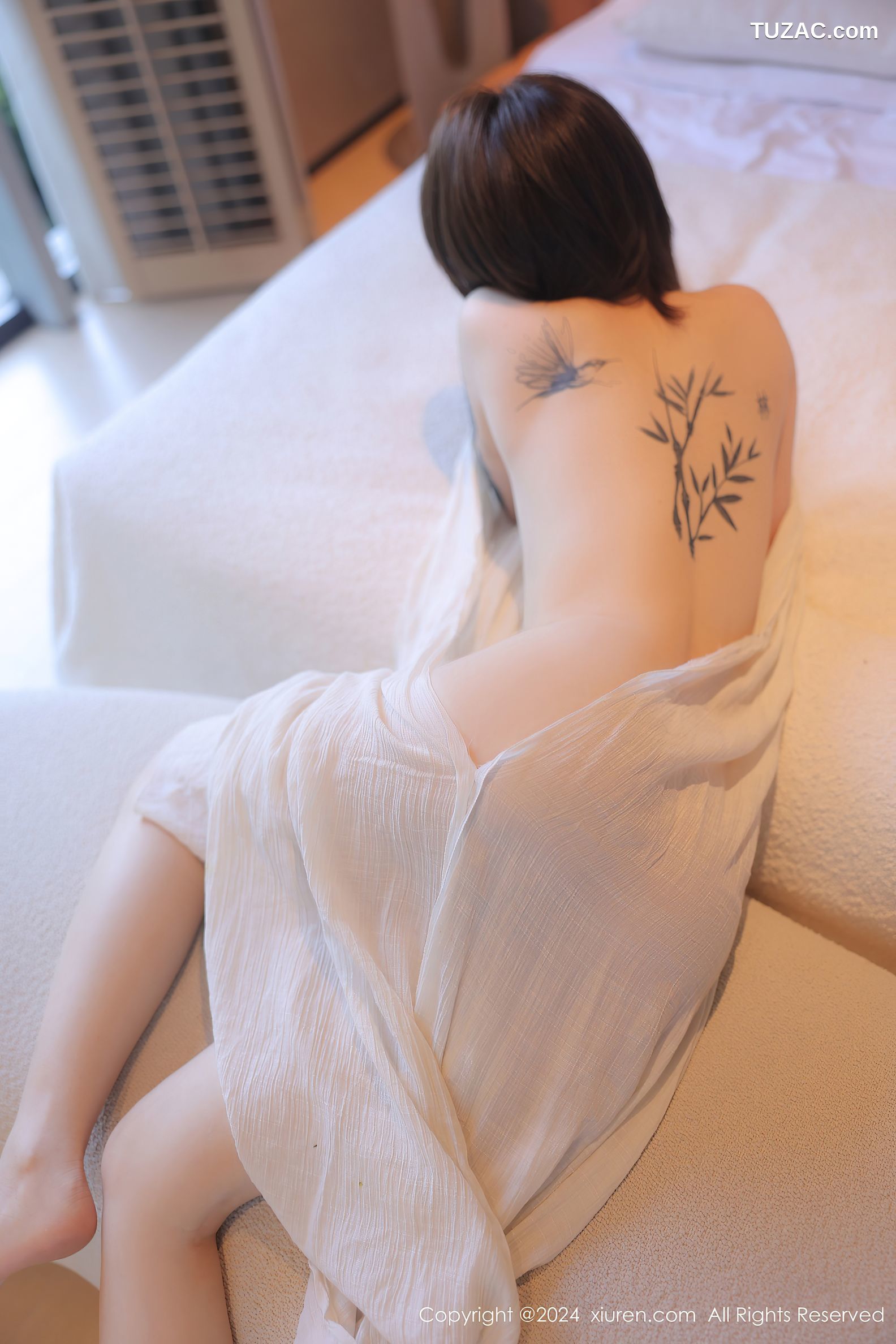 XiuRen秀人网-8842-夏竹-白纱长裙-2024.07.11