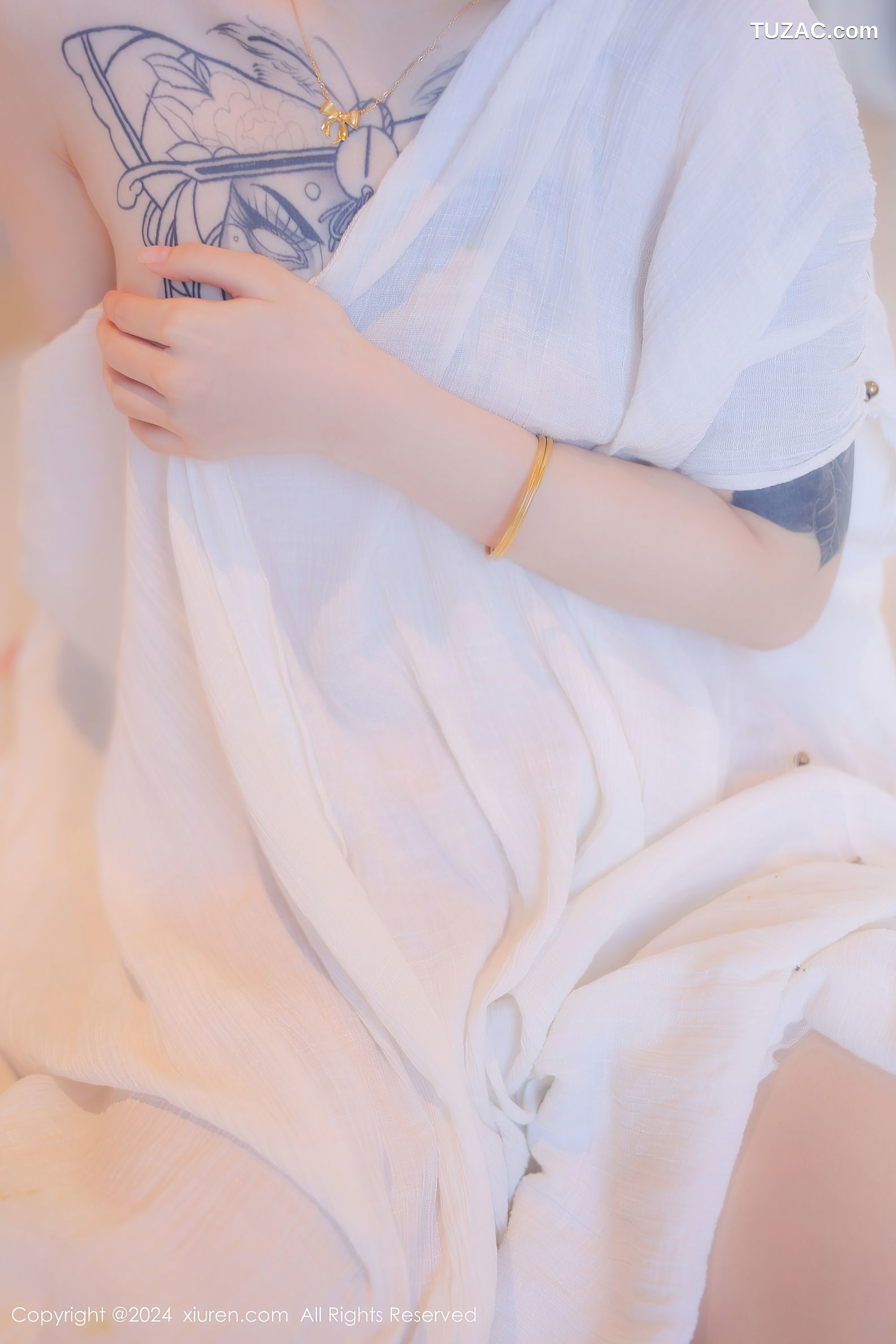 XiuRen秀人网-8842-夏竹-白纱长裙-2024.07.11