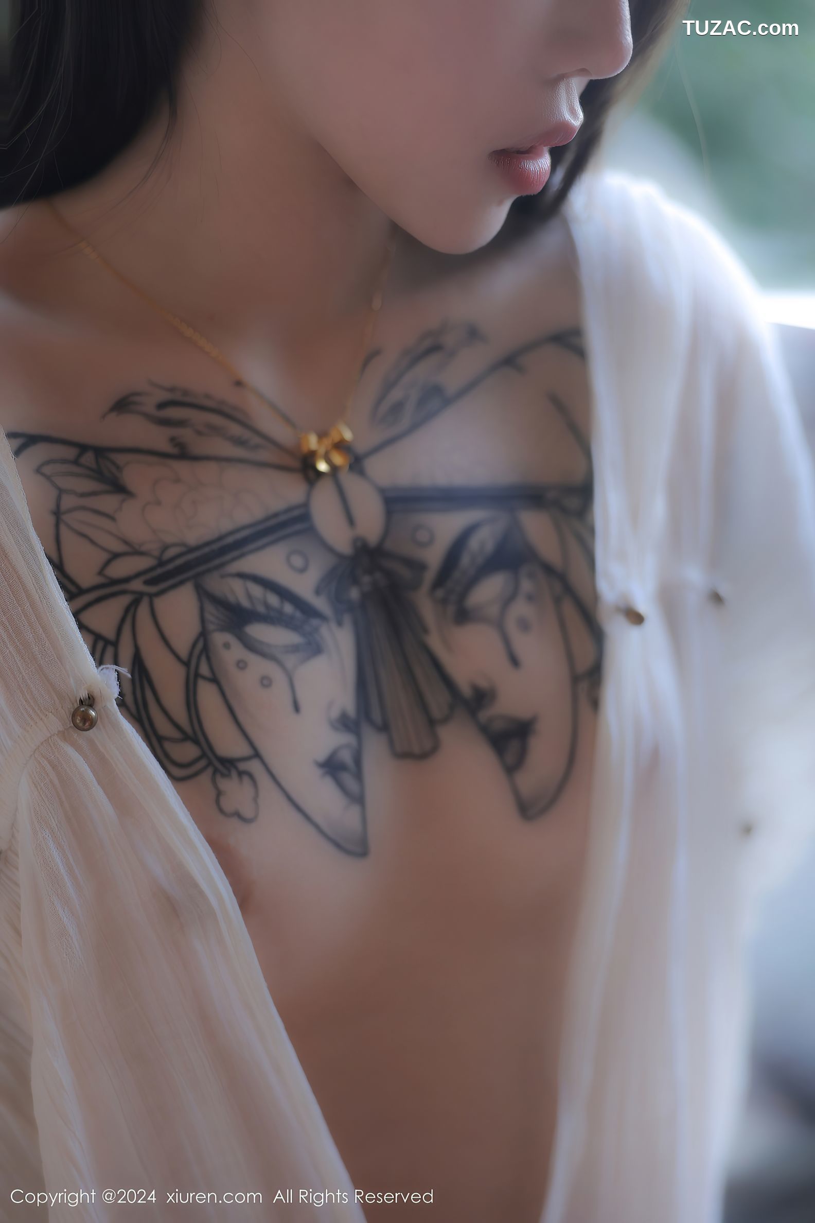 XiuRen秀人网-8842-夏竹-白纱长裙-2024.07.11