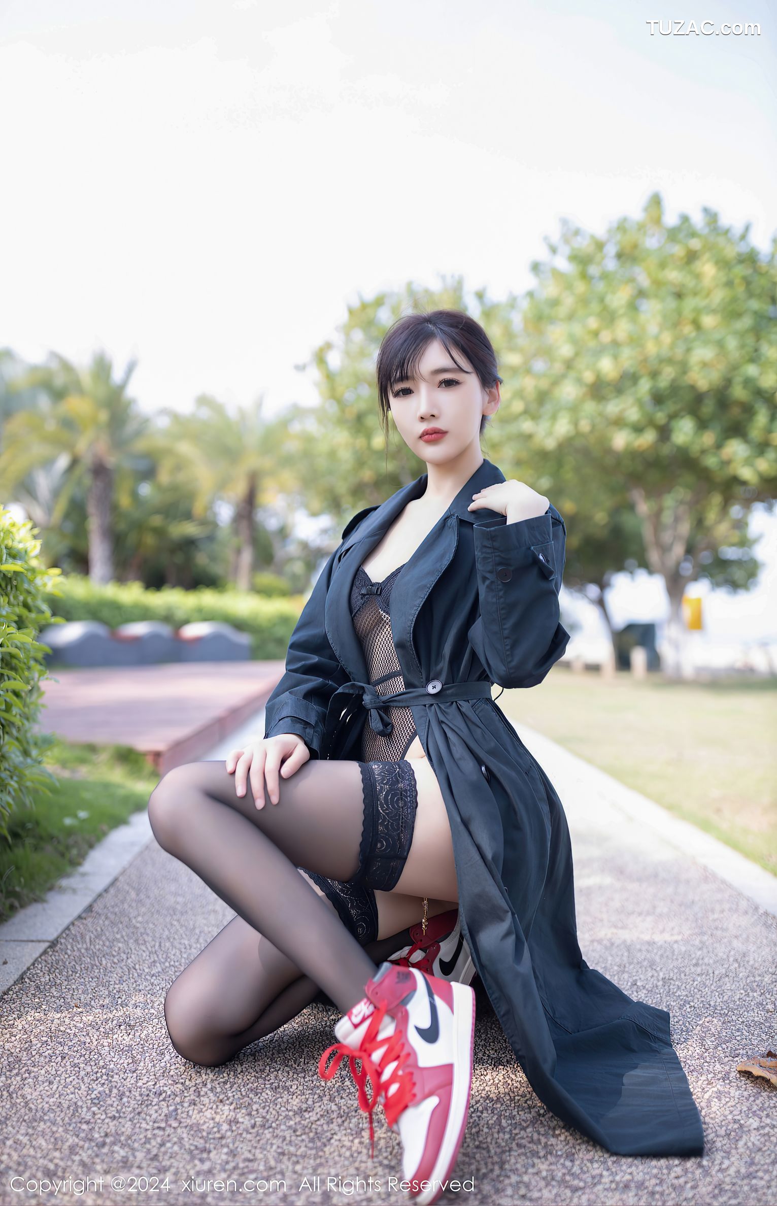 XiuRen秀人网-8844-陆萱萱-黑色蕾丝情趣内衣-2024.07.11