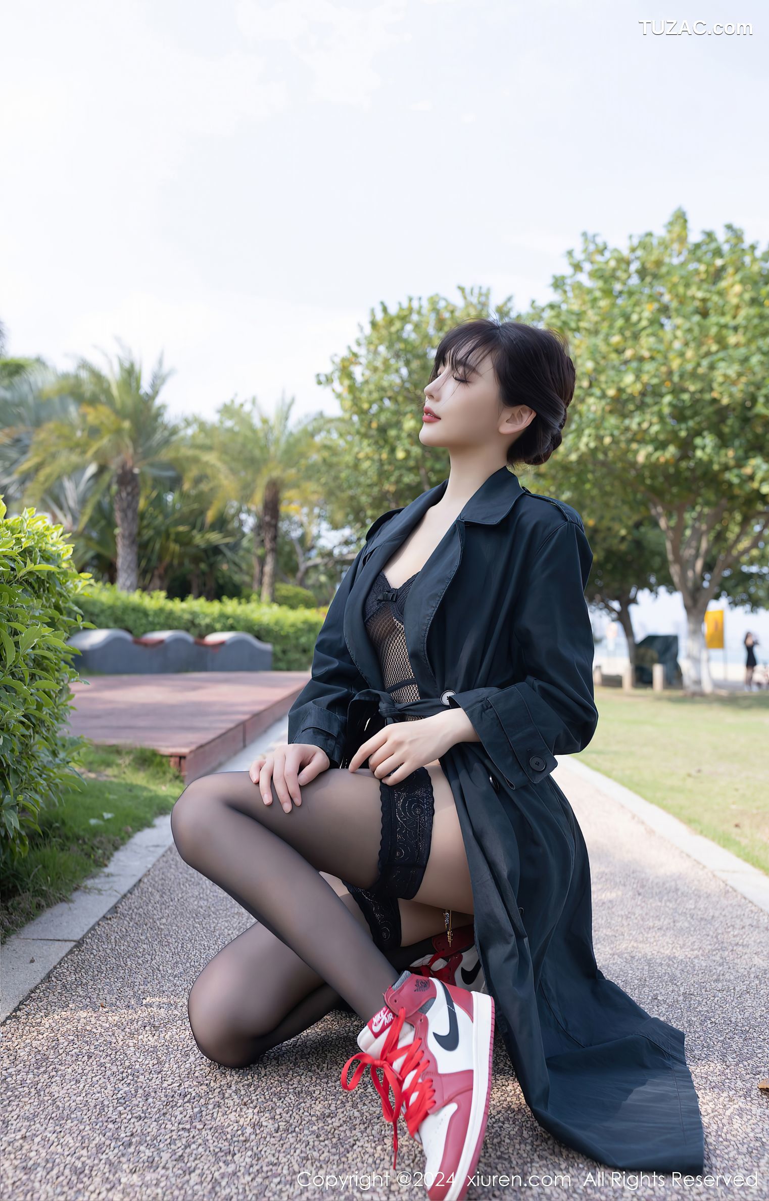 XiuRen秀人网-8844-陆萱萱-黑色蕾丝情趣内衣-2024.07.11