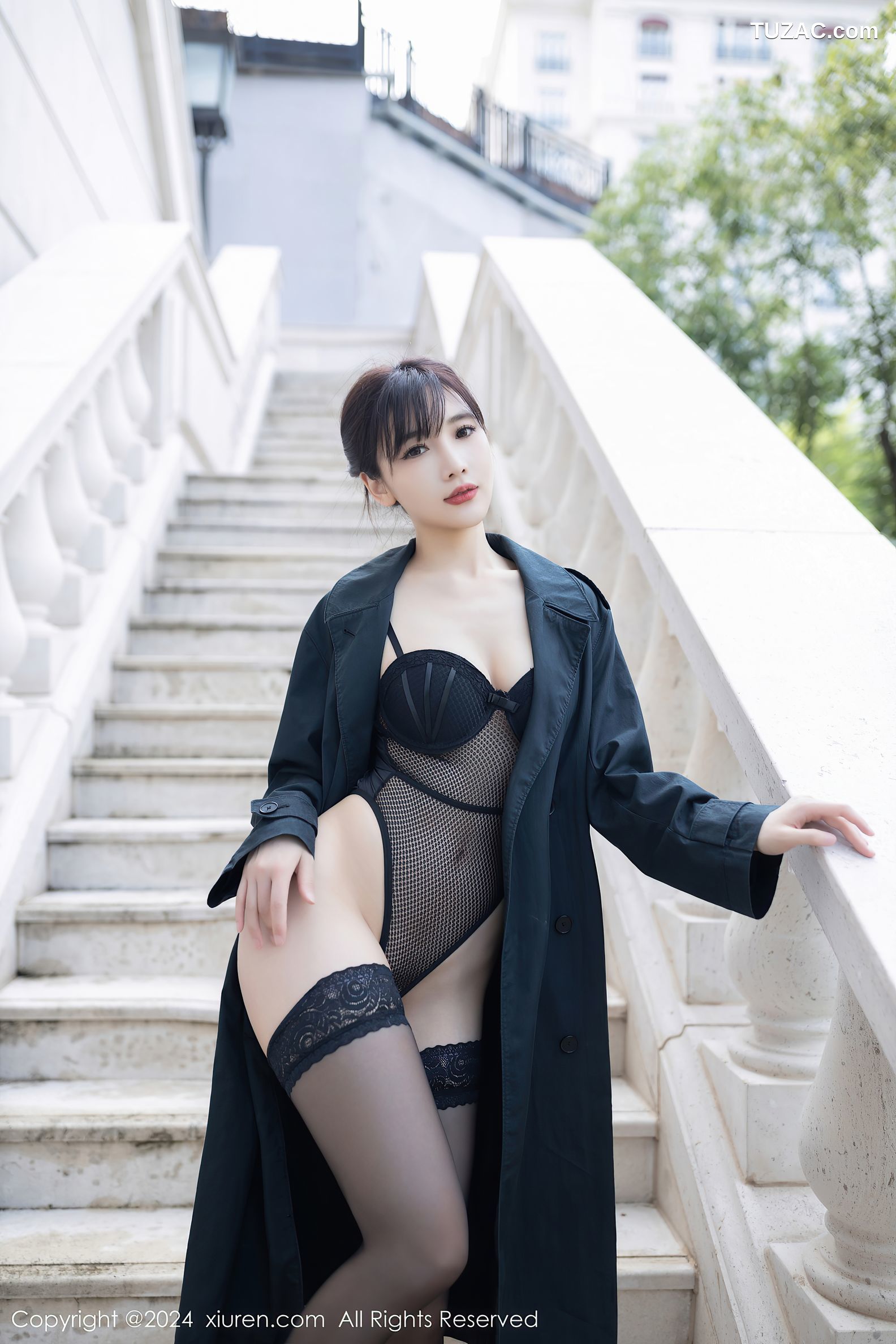 XiuRen秀人网-8844-陆萱萱-黑色蕾丝情趣内衣-2024.07.11