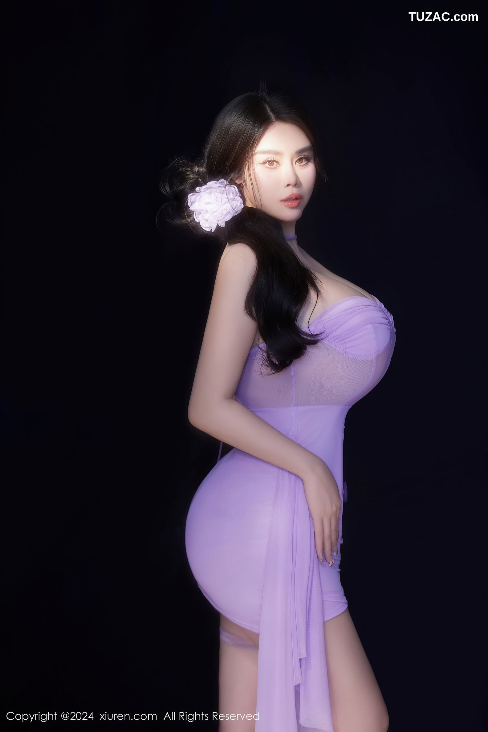 XiuRen秀人网-8878-戴渃欣-黑裙-紫裙-白裙-巨乳-2024.07.18