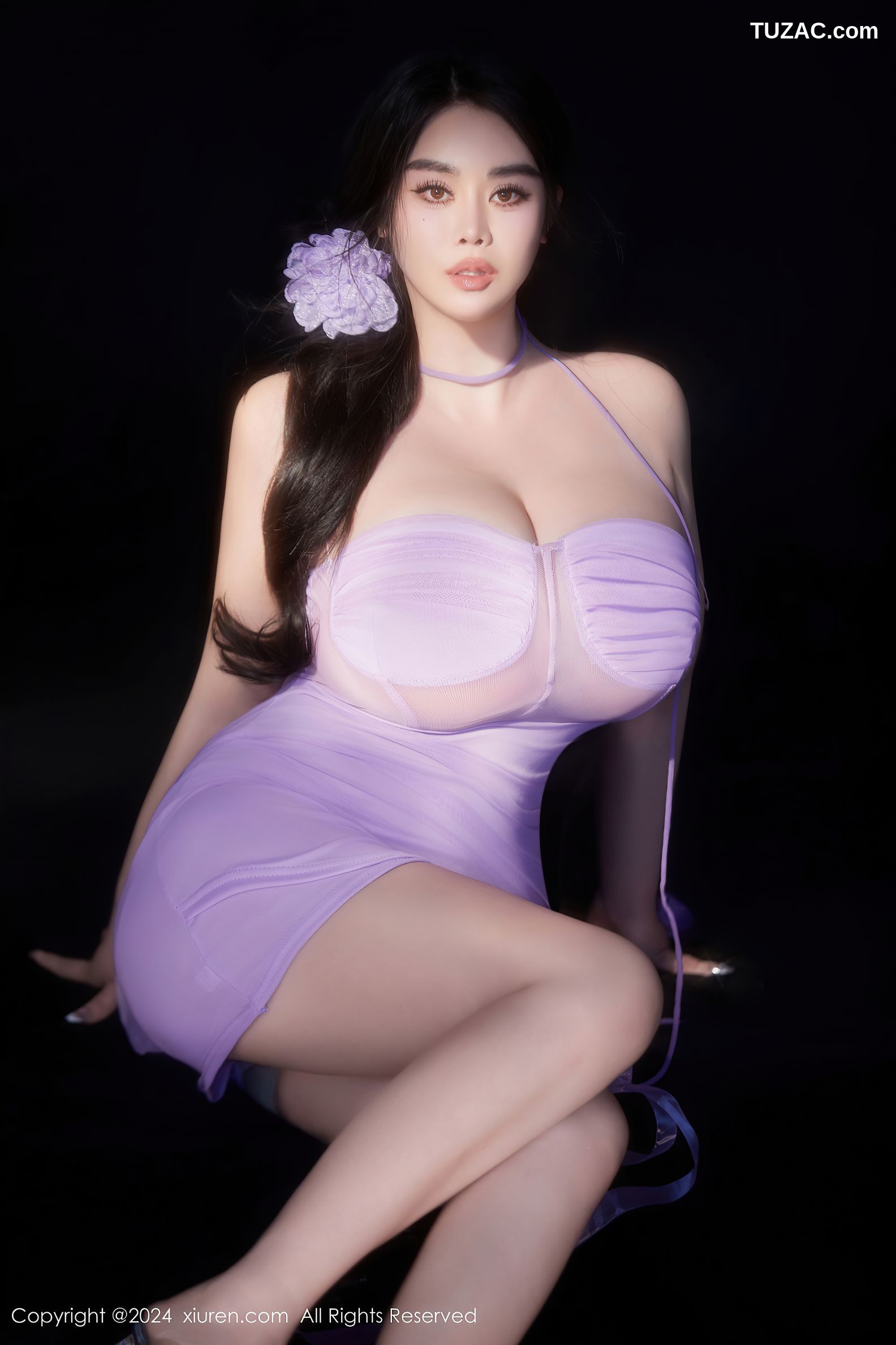 XiuRen秀人网-8878-戴渃欣-黑裙-紫裙-白裙-巨乳-2024.07.18