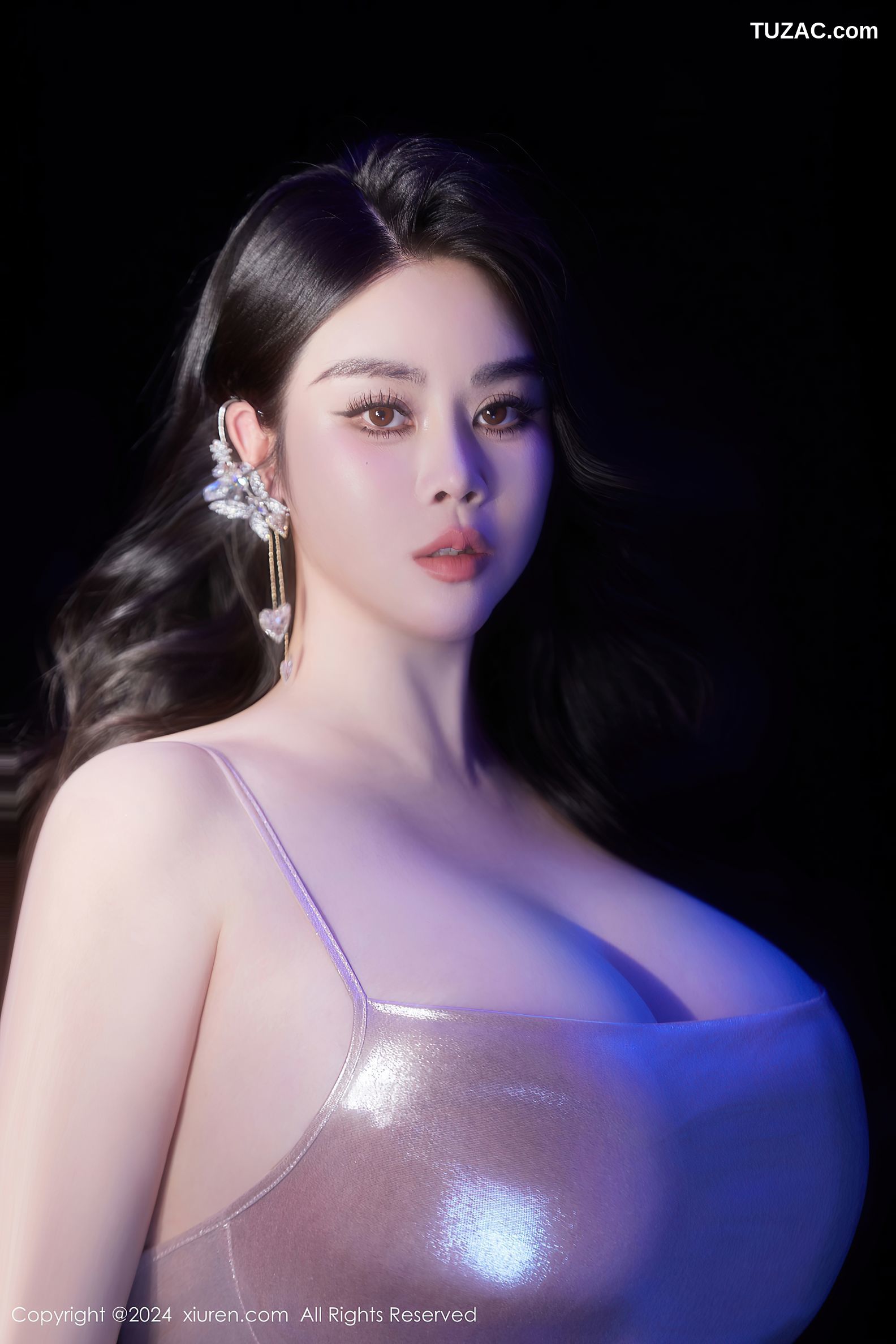 XiuRen秀人网-8878-戴渃欣-黑裙-紫裙-白裙-巨乳-2024.07.18