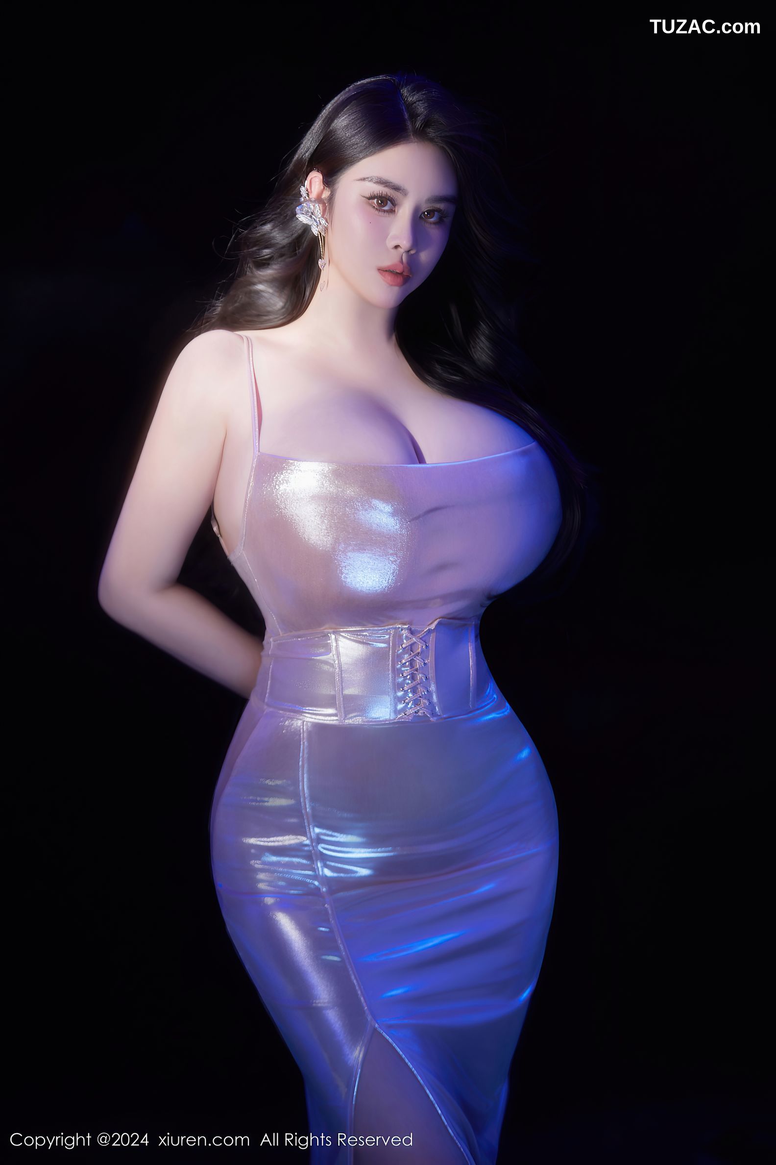 XiuRen秀人网-8878-戴渃欣-黑裙-紫裙-白裙-巨乳-2024.07.18