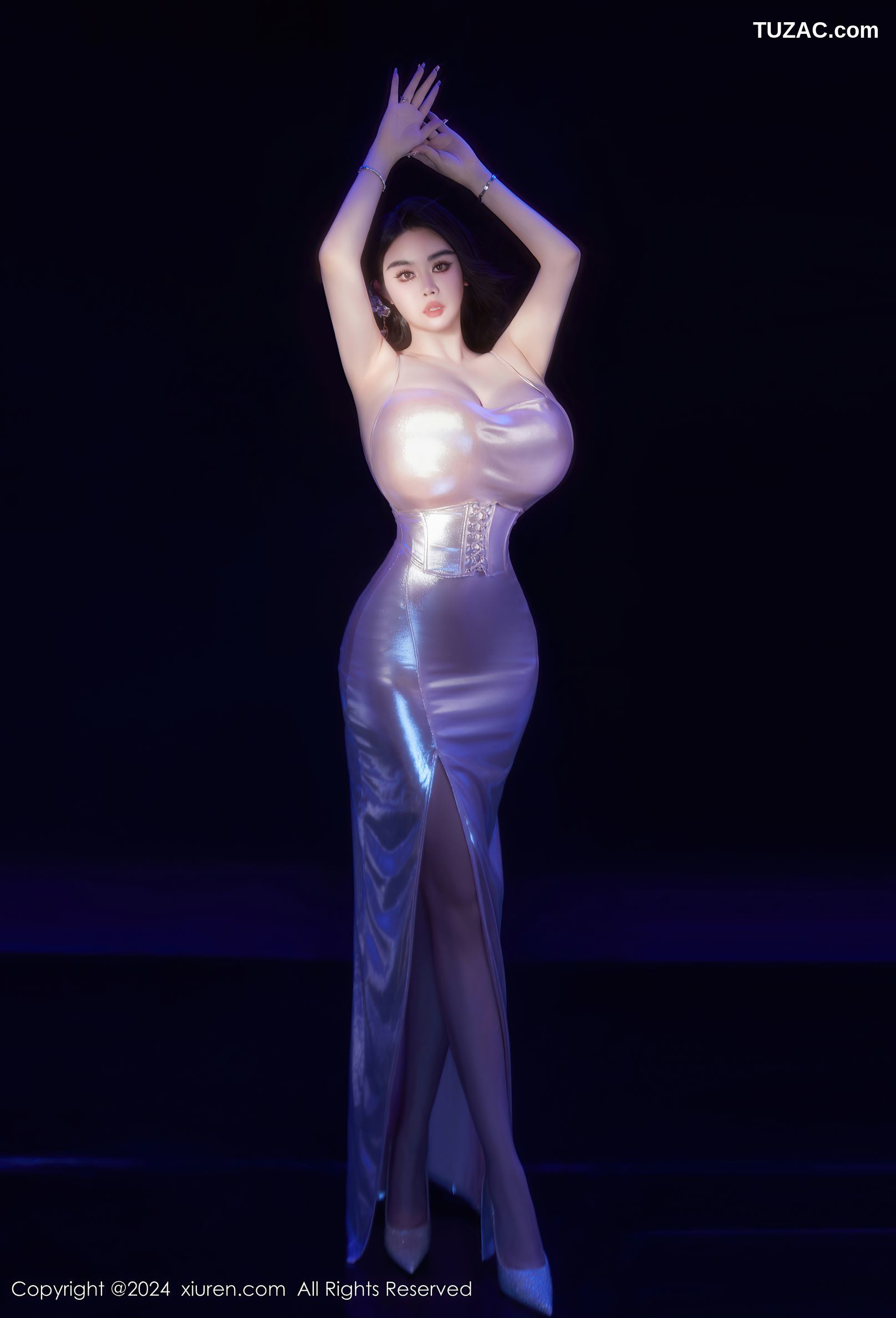 XiuRen秀人网-8878-戴渃欣-黑裙-紫裙-白裙-巨乳-2024.07.18