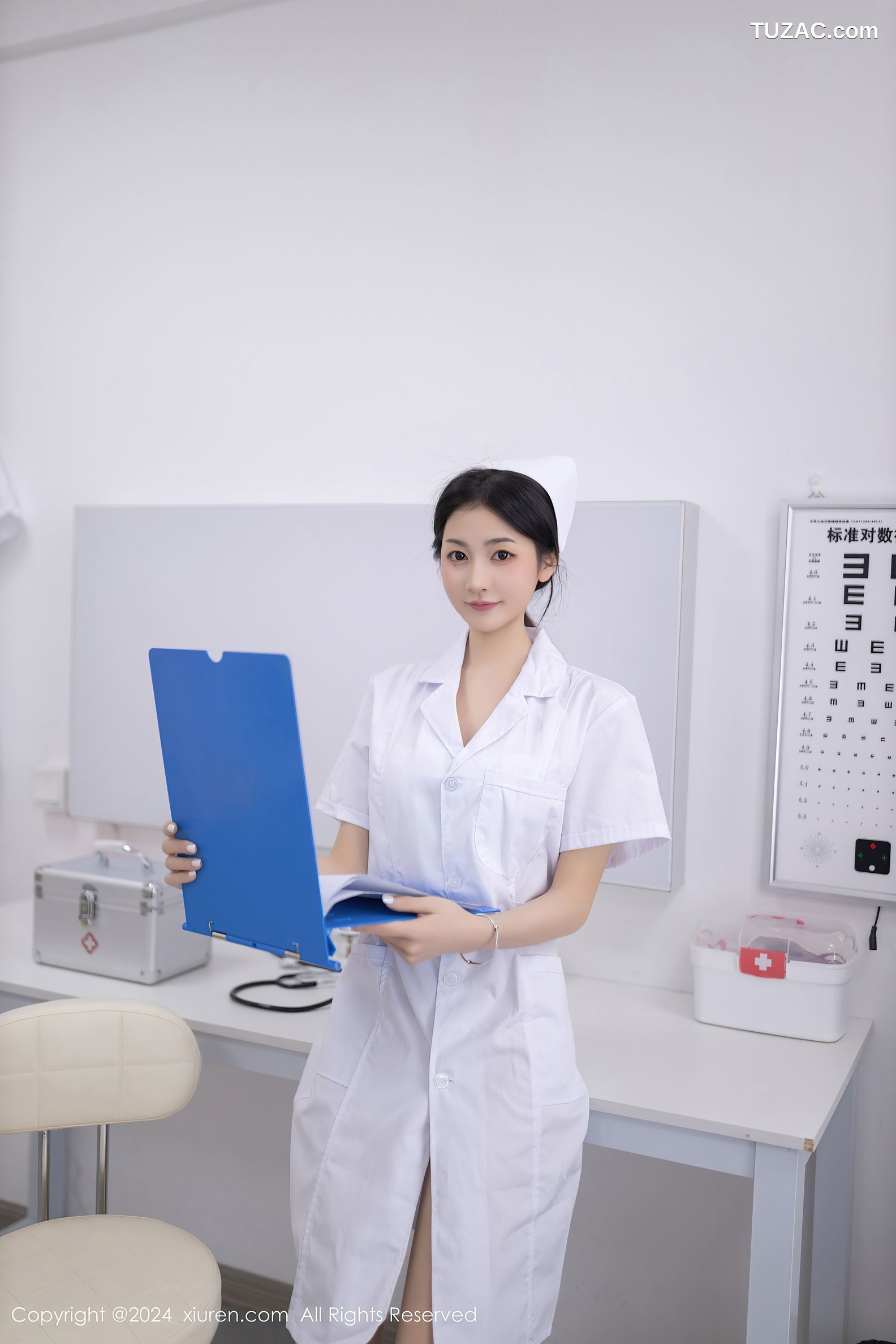 XiuRen秀人网-8897-鱼尾fish-白色护士制服白色内衣-2024.07.22