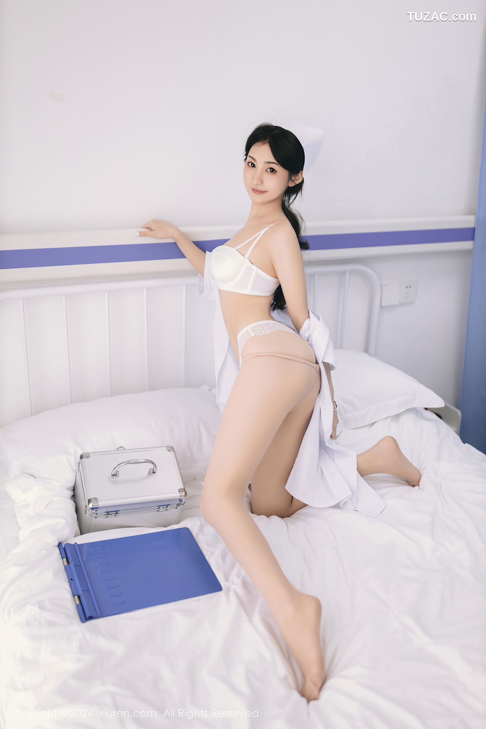 XiuRen秀人网-8897-鱼尾fish-白色护士制服白色内衣-2024.07.22