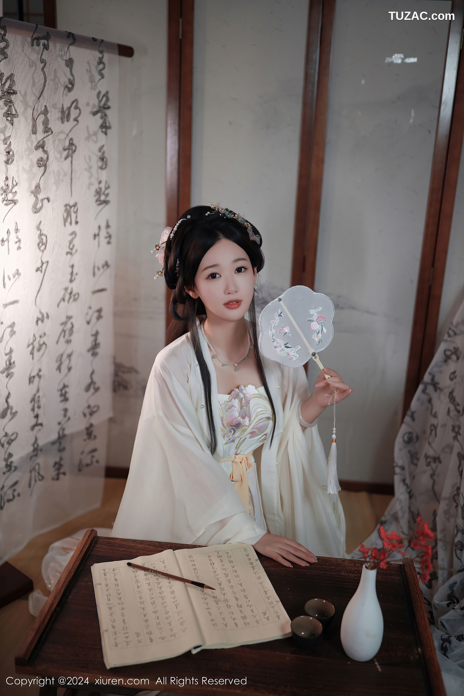 XiuRen秀人网-8898-唐安琪-迪拜旅拍-古风白衣-2024.07.22