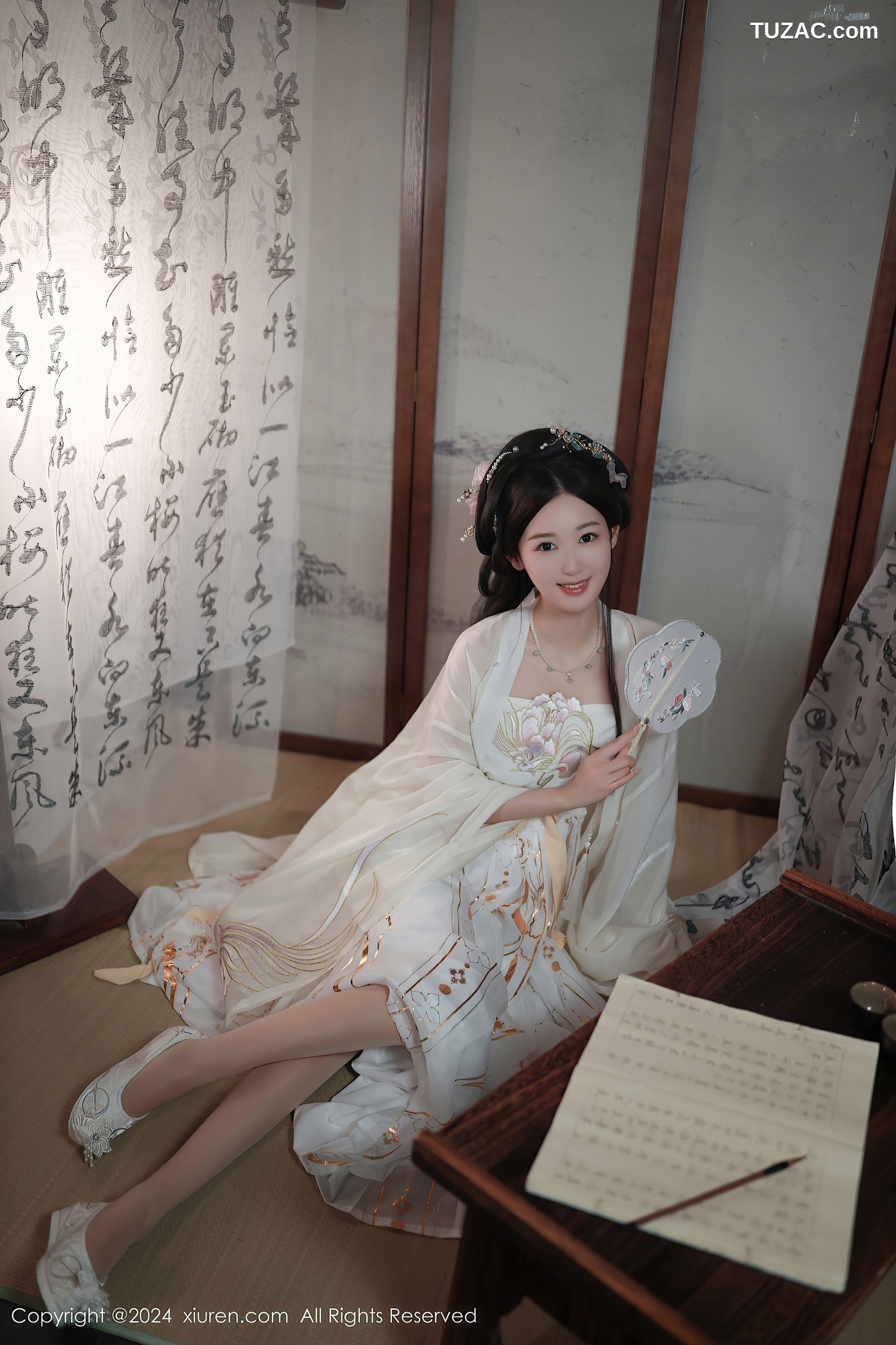 XiuRen秀人网-8898-唐安琪-迪拜旅拍-古风白衣-2024.07.22