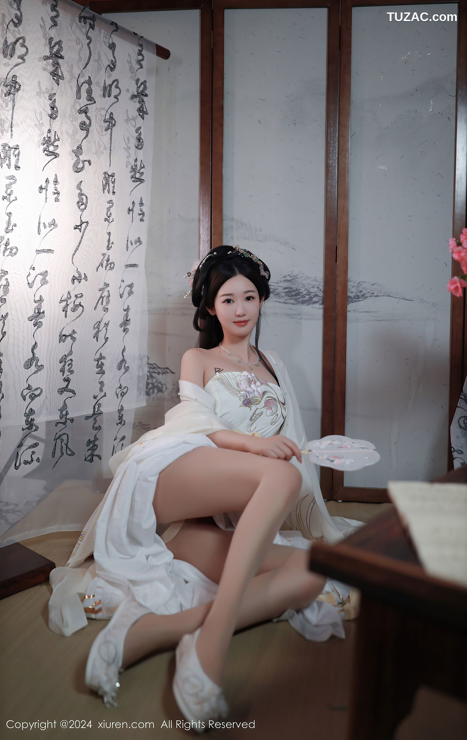 XiuRen秀人网-8898-唐安琪-迪拜旅拍-古风白衣-2024.07.22