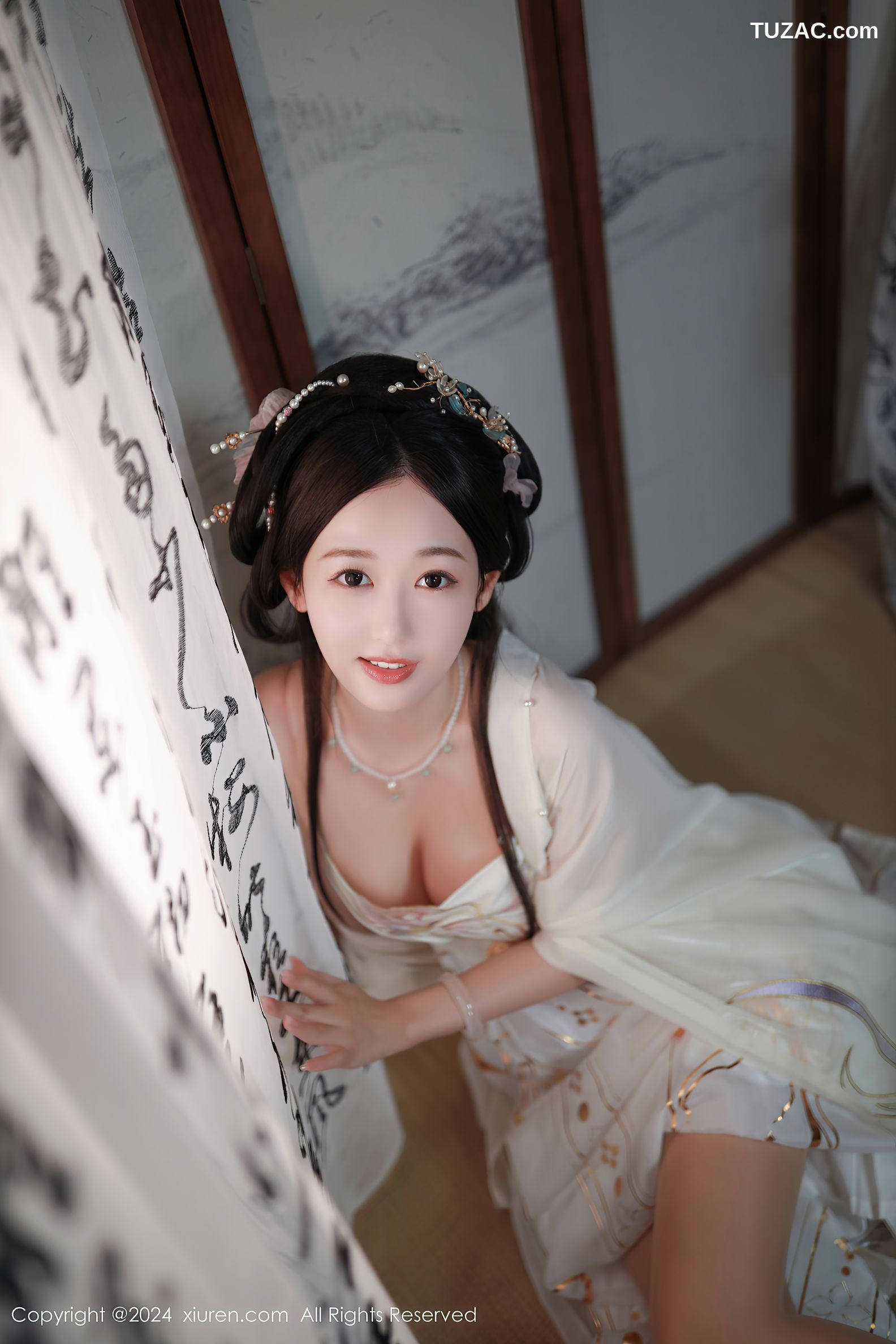 XiuRen秀人网-8898-唐安琪-迪拜旅拍-古风白衣-2024.07.22