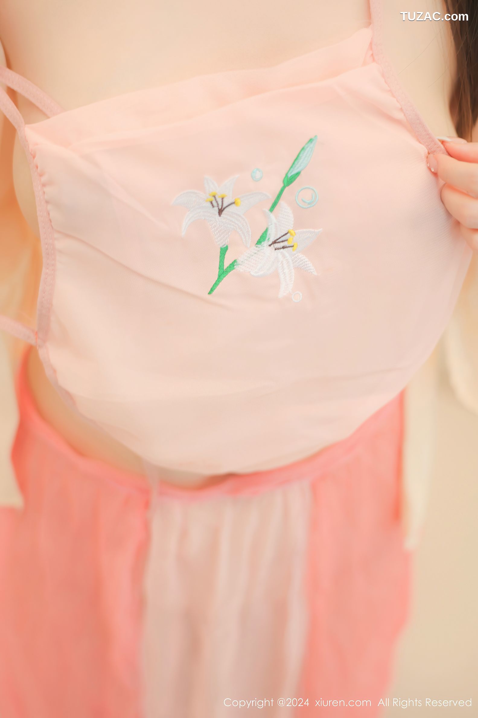 XiuRen秀人网-8906-软软酱-古风粉纱裙淡粉肚兜爆乳-2024.07.24