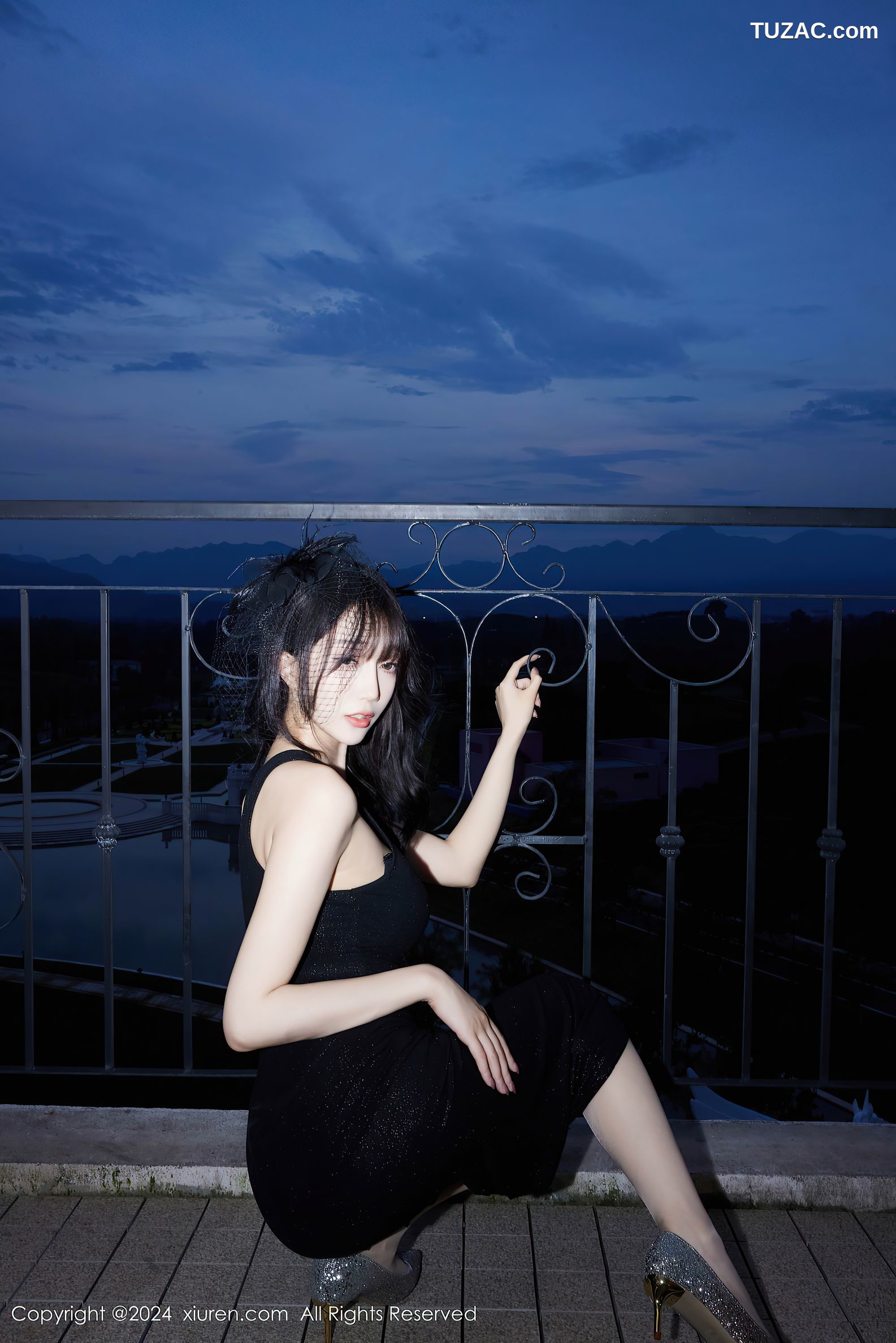 XiuRen秀人网-8921-玥儿玥er-黑色连衣长裙黑丝-2024.07.26