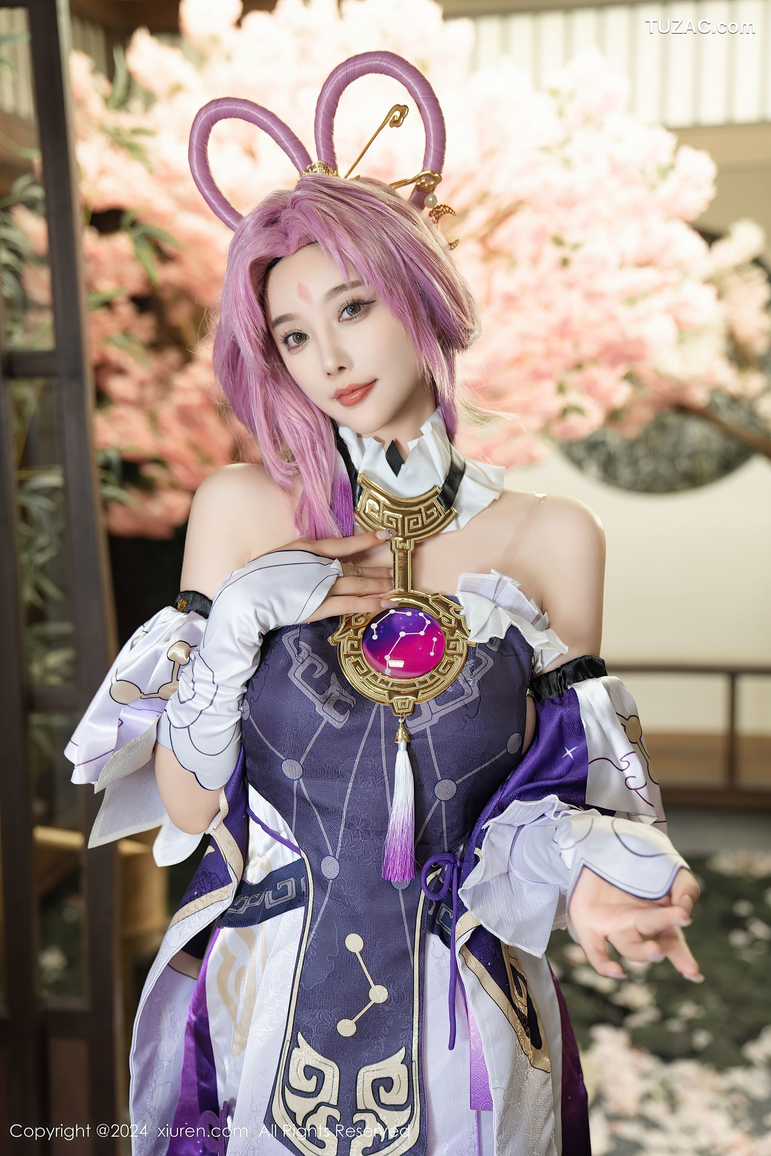XiuRen秀人网-8943-杨晨晨Yome-紫发cosplay-2024.07.30
