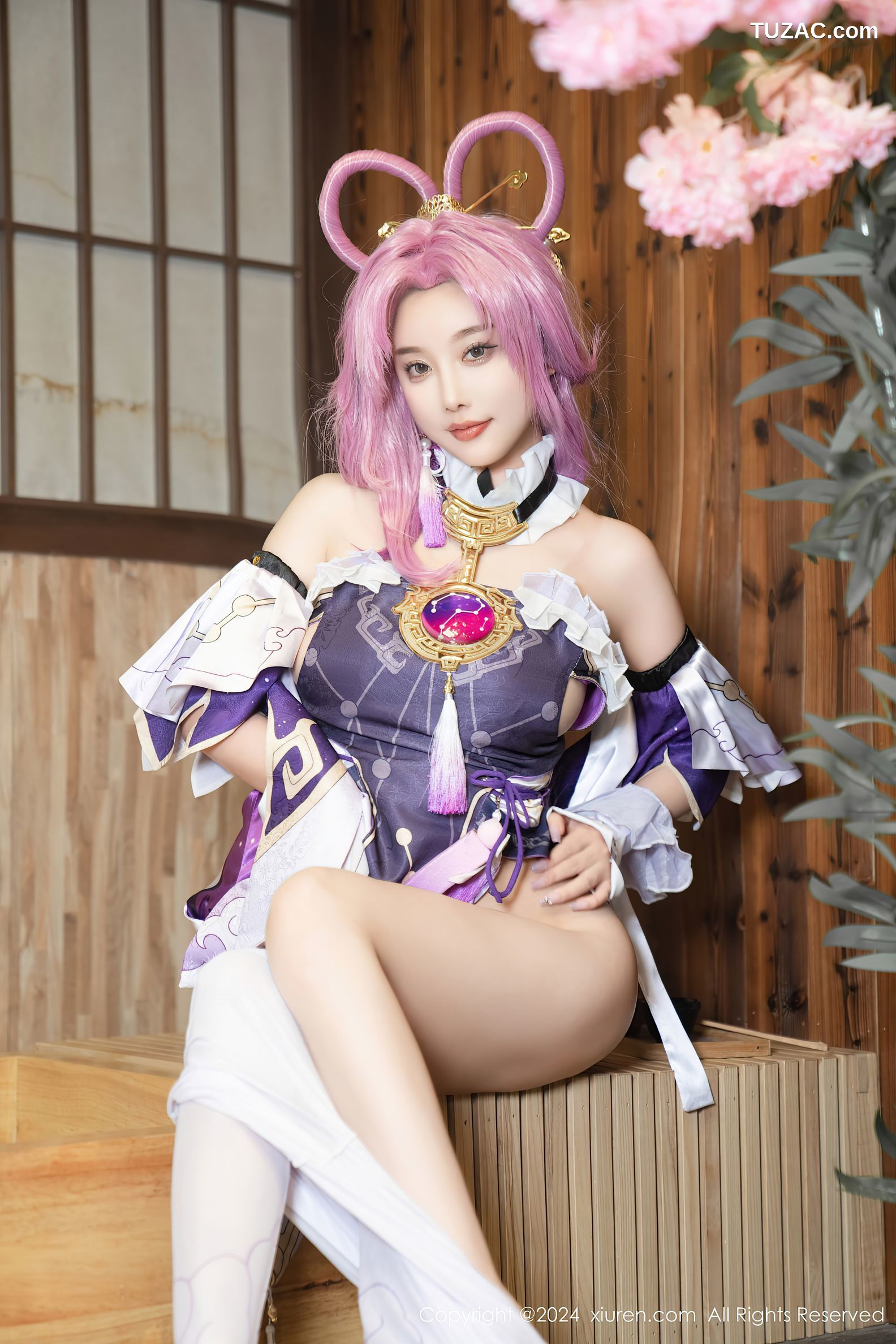 XiuRen秀人网-8943-杨晨晨Yome-紫发cosplay-2024.07.30