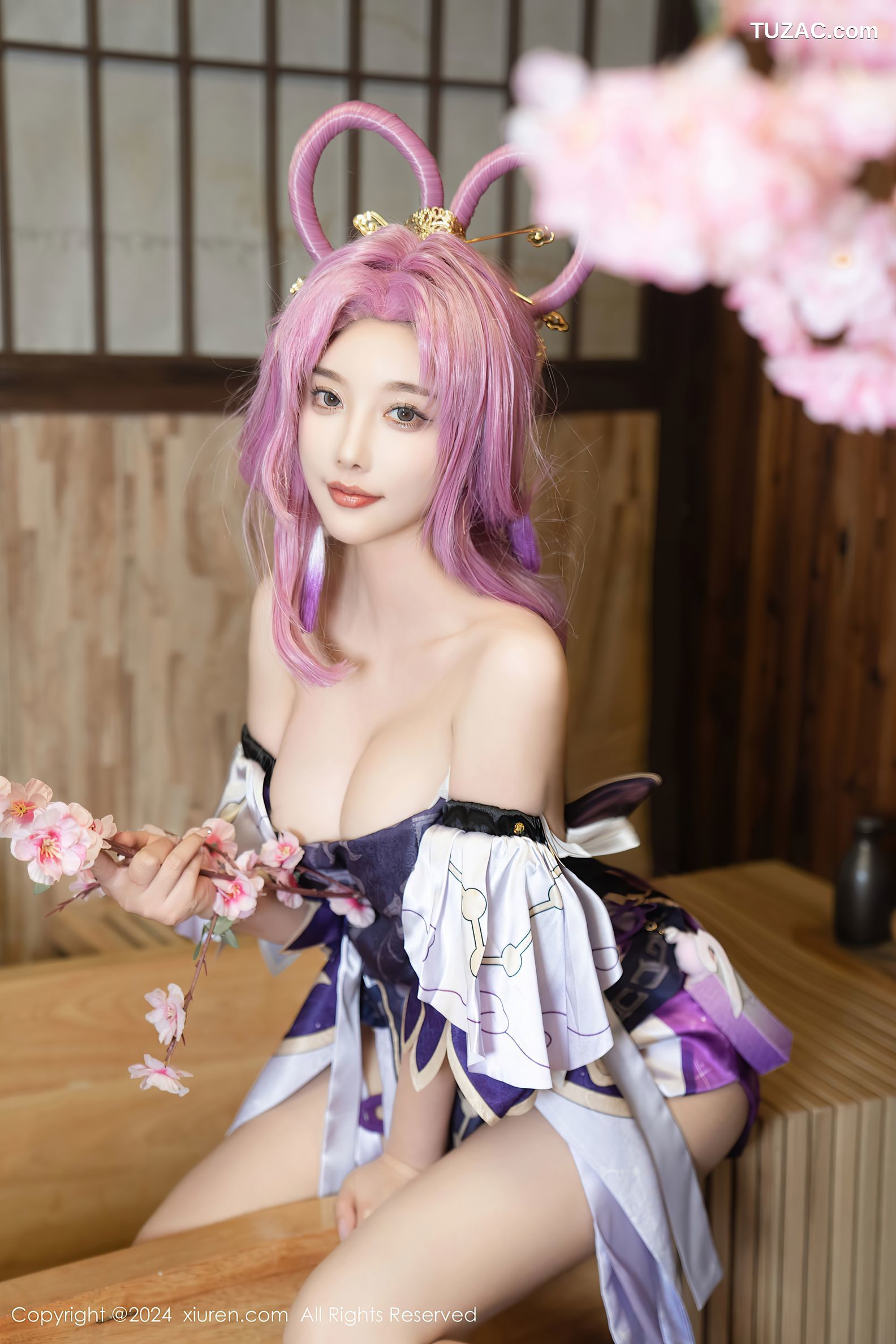 XiuRen秀人网-8943-杨晨晨Yome-紫发cosplay-2024.07.30