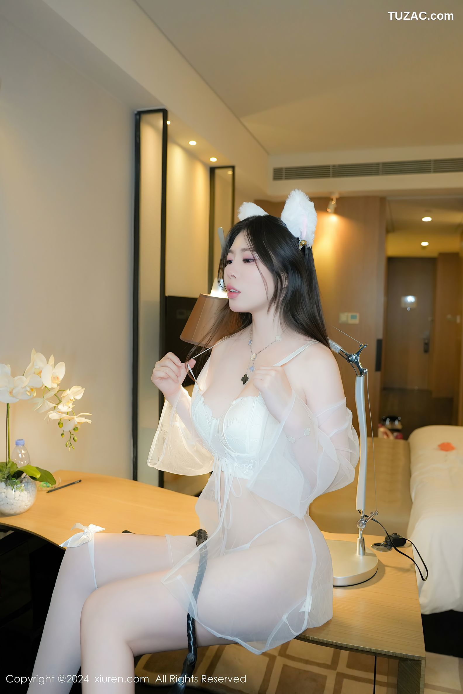 XiuRen秀人网-8975-白茹雪abby-白纱情趣猫耳朵-2024.08.06