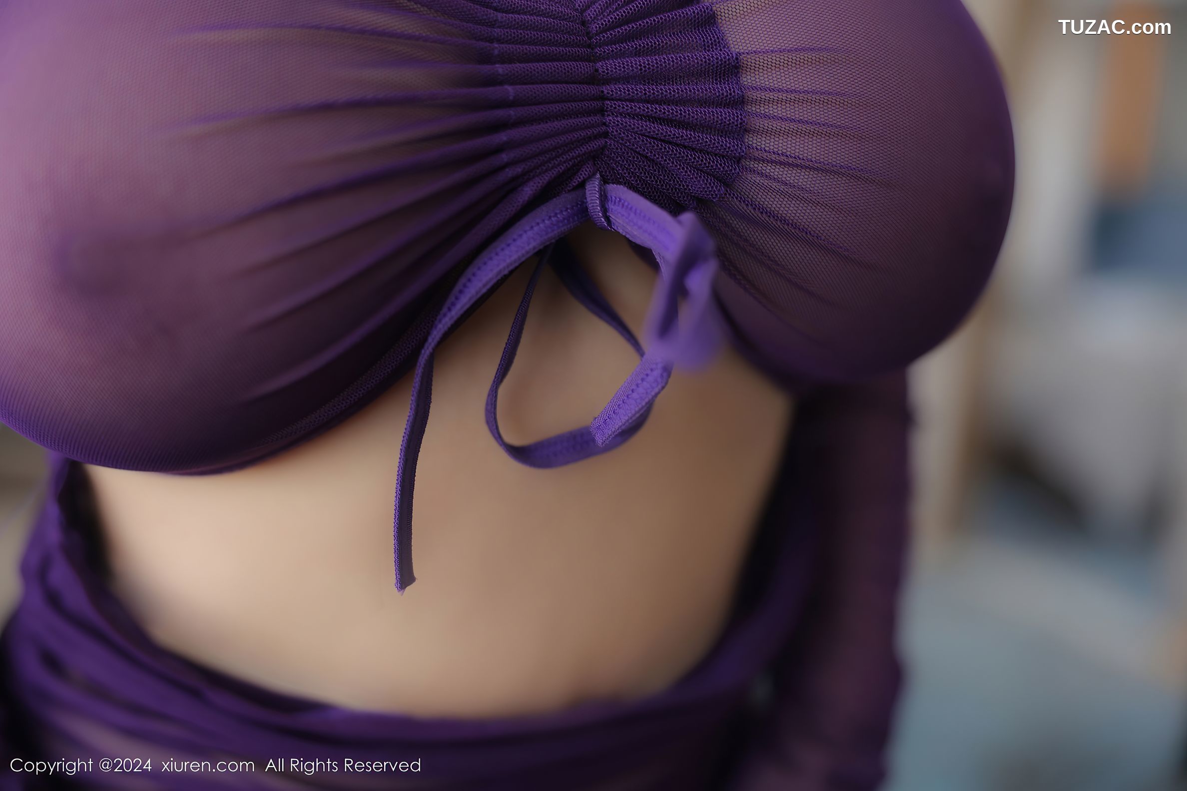 XiuRen秀人网-8992-娜娜子yy-紫色轻透情趣服巨乳-2024.08.09