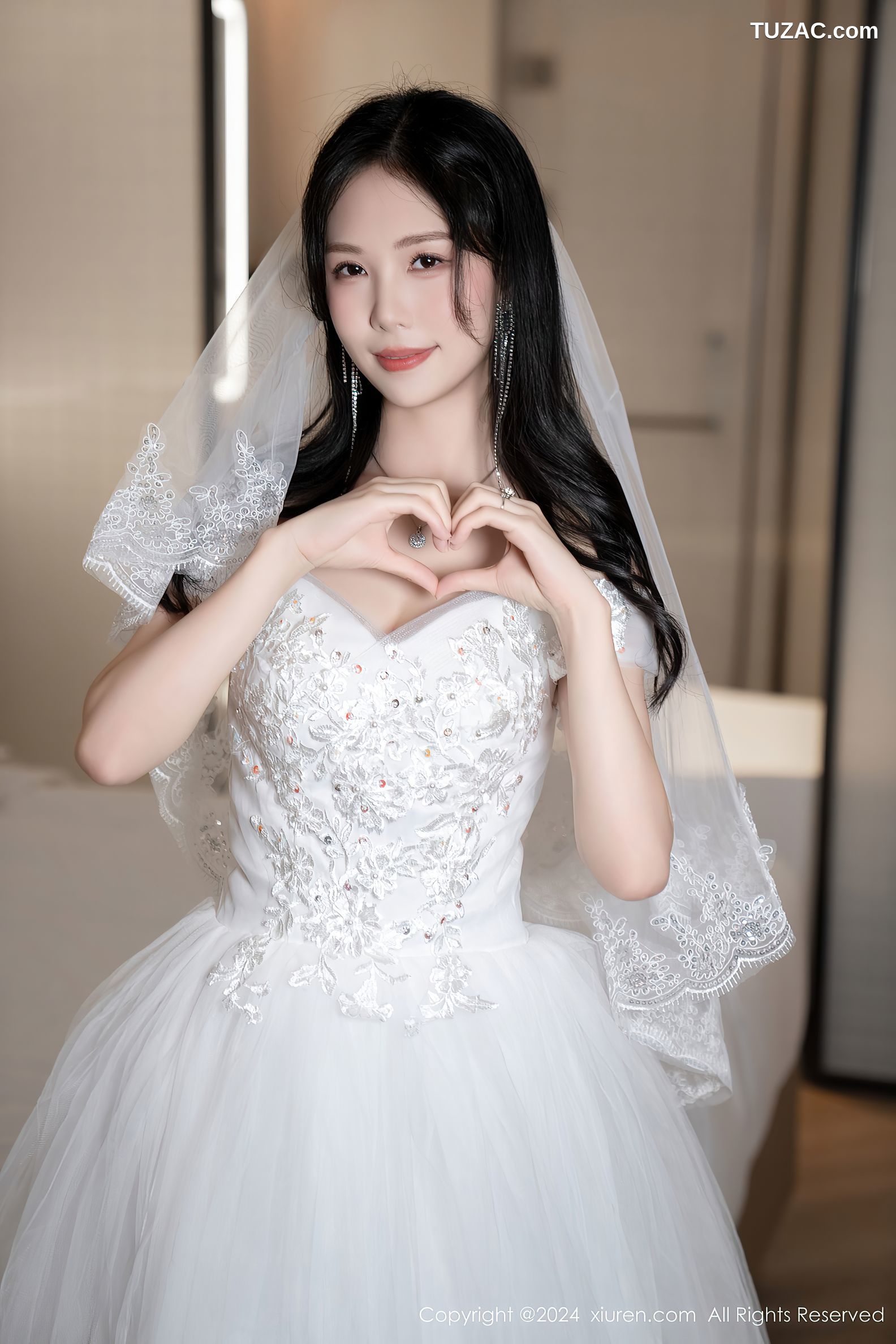 XiuRen秀人网-8998-利世-白色婚纱白蕾丝内衣-2024.08.09