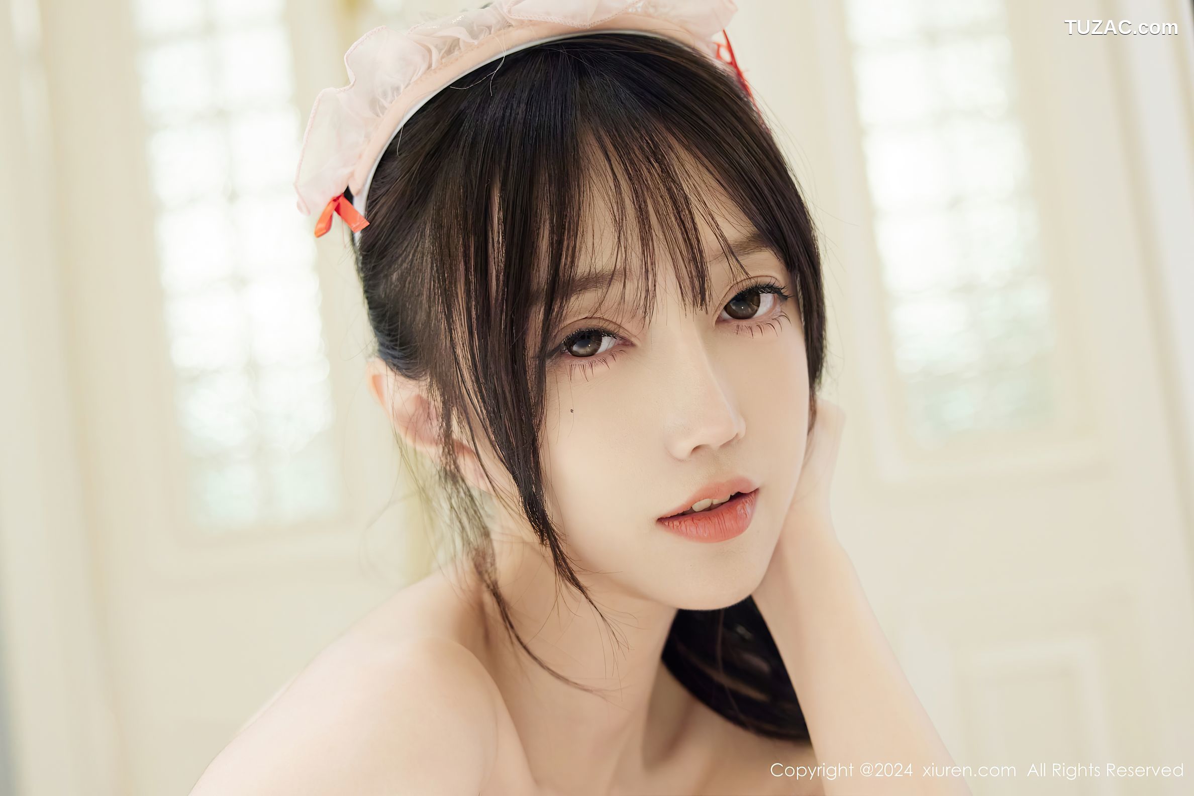 XiuRen秀人网-9027-玥儿玥er-粉色轻透女仆装爆乳-2024.08.16