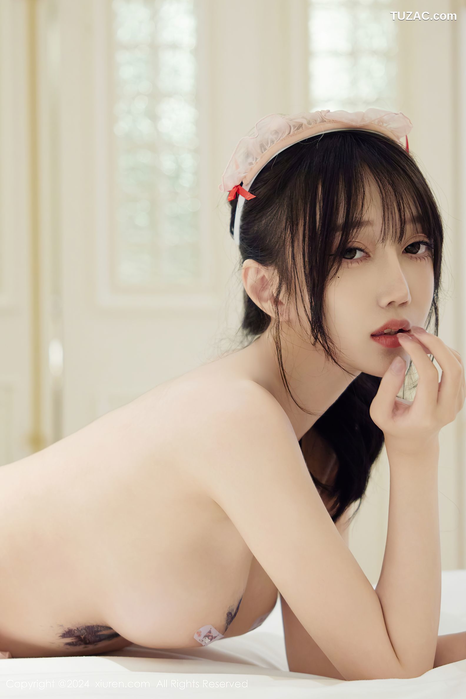 XiuRen秀人网-9027-玥儿玥er-粉色轻透女仆装爆乳-2024.08.16