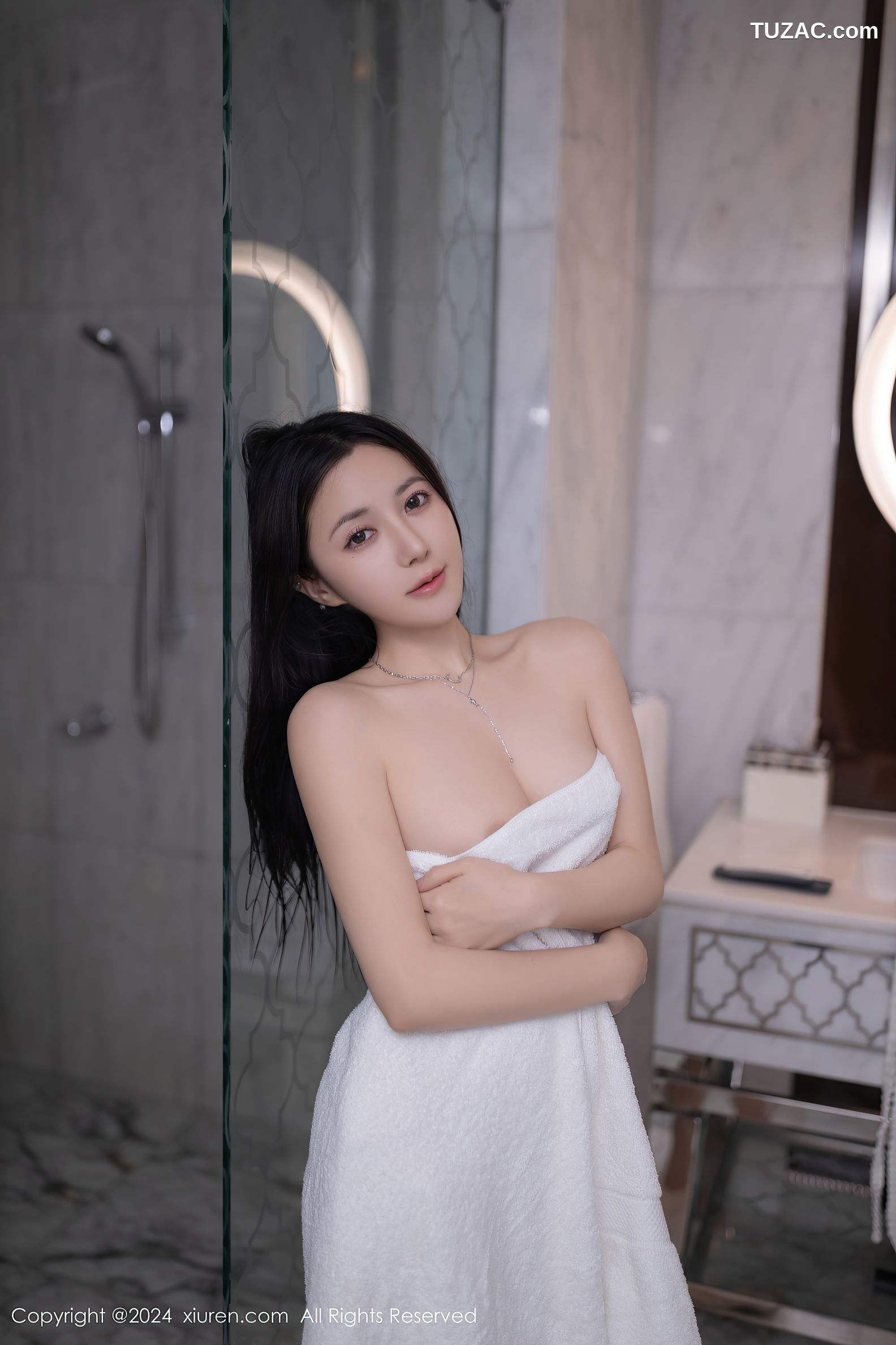 XiuRen秀人网-9030-鱼子酱Fish-白色情趣针织内衣浴缸爆乳-2024.08.16