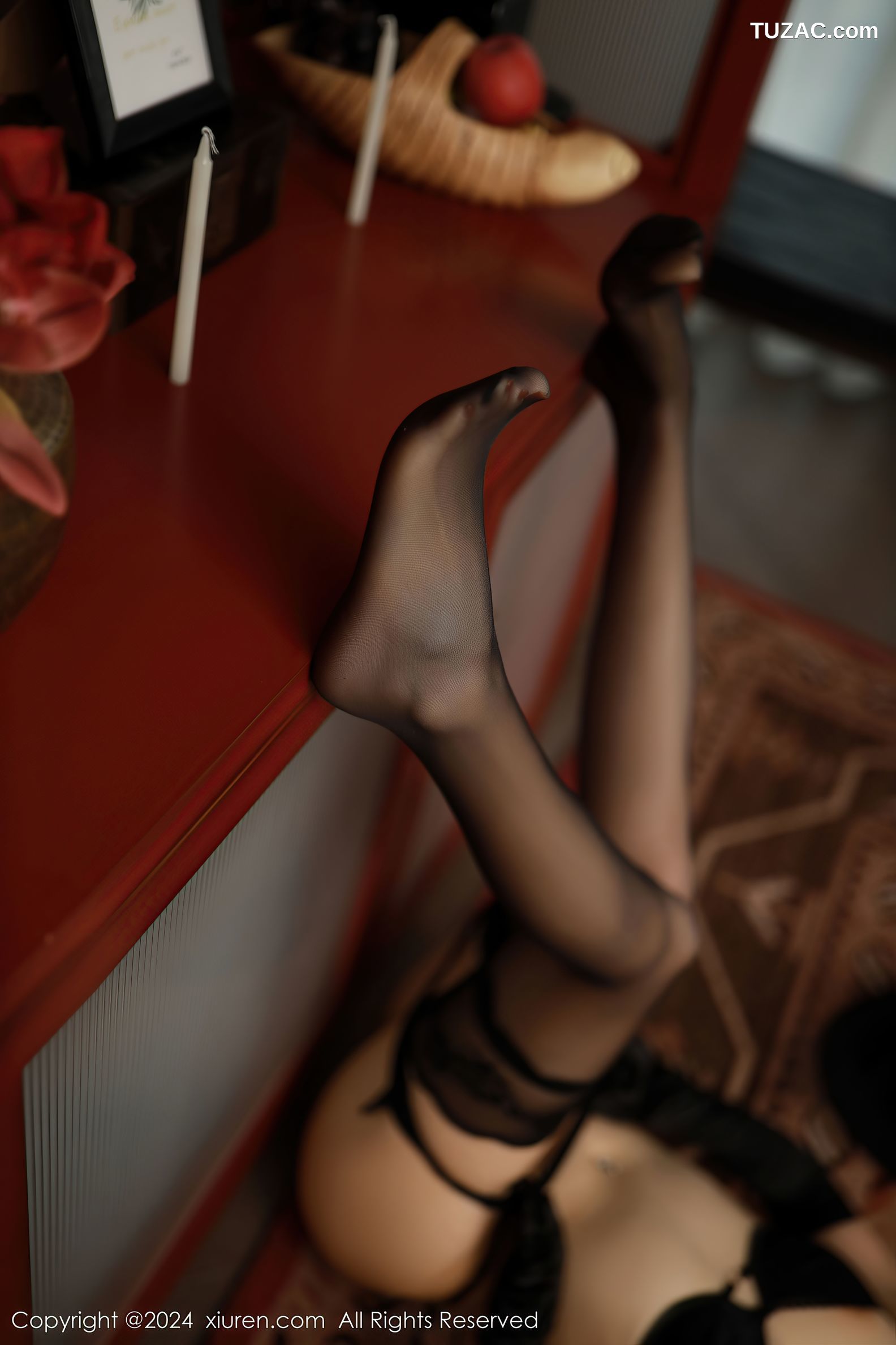 XiuRen秀人网-9041-安然anran-神秘黑衣黑色内衣-2024.08.20