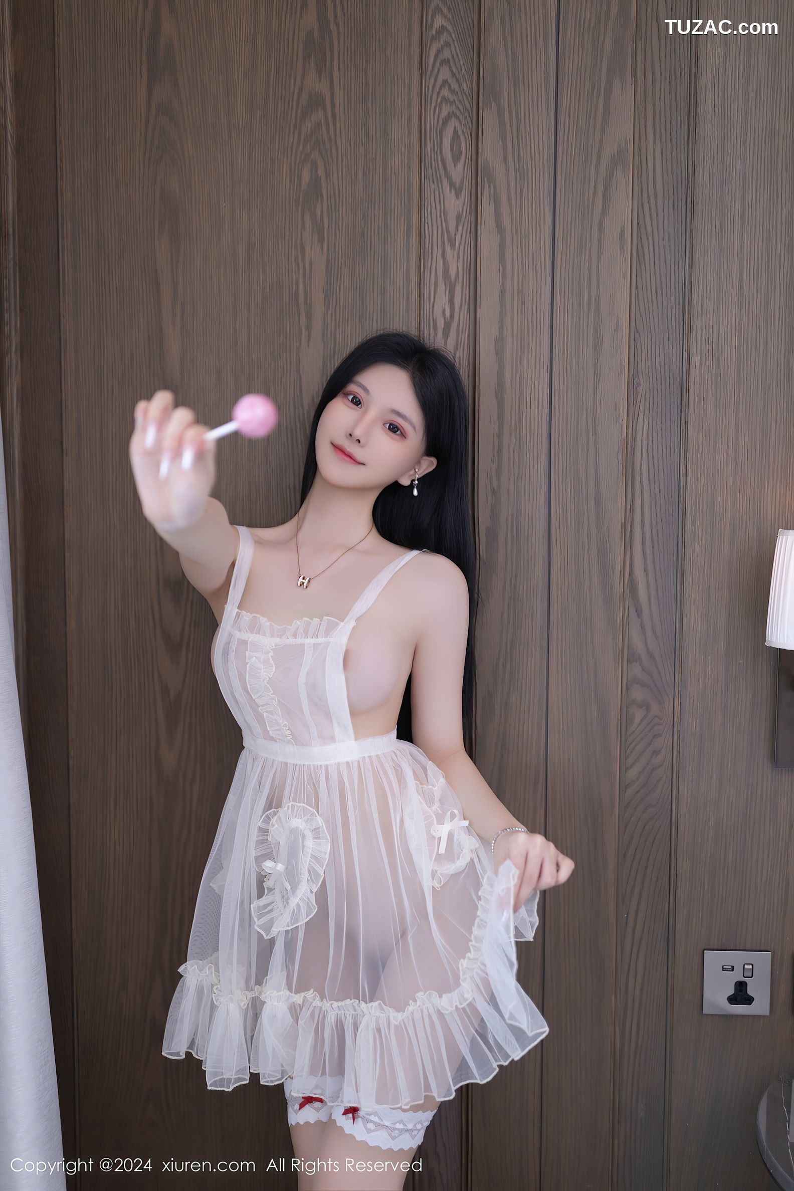 XiuRen秀人网-9062-幼幼-白纱轻透连衣短裙爆乳-2024.08.23