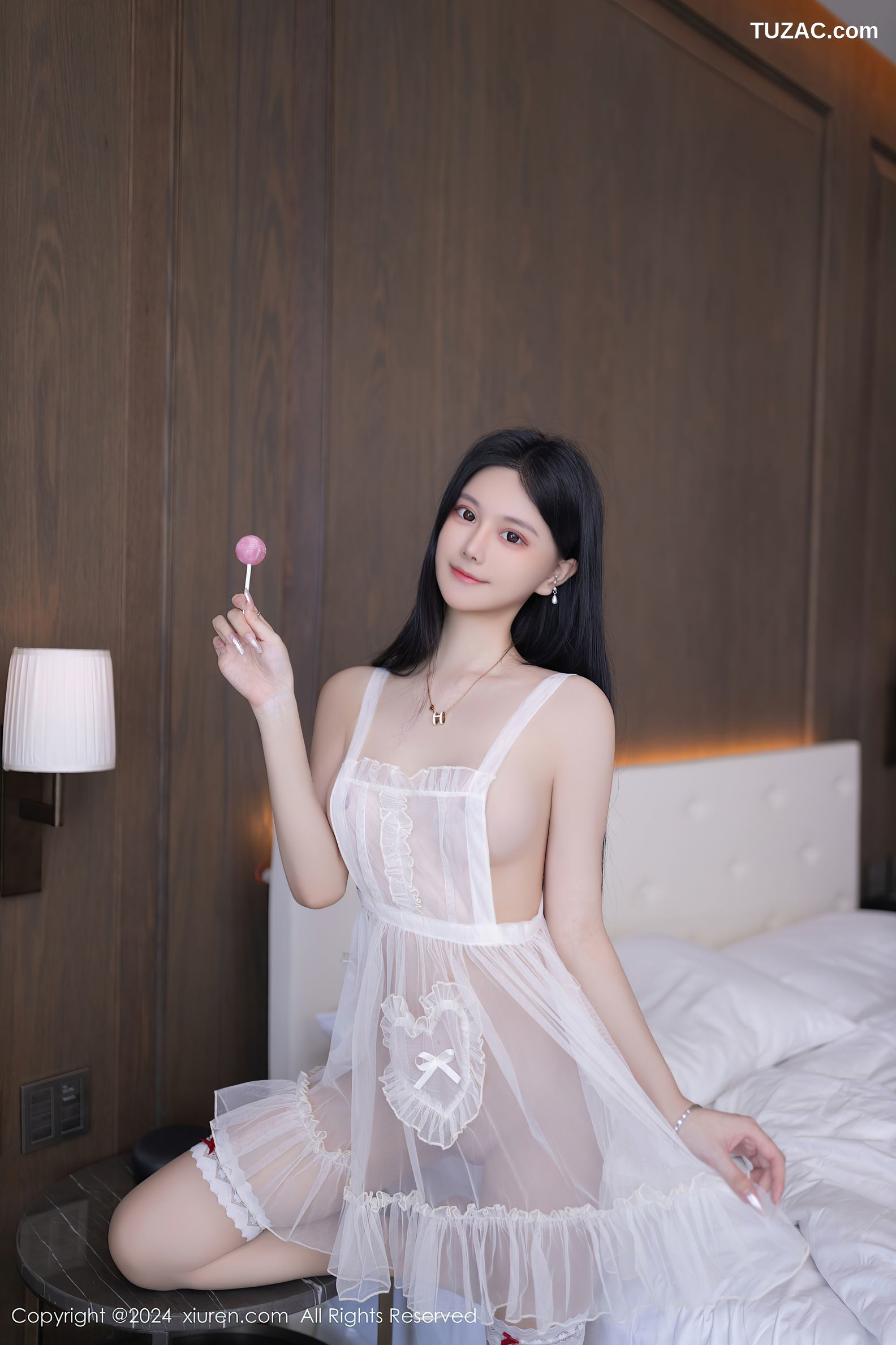 XiuRen秀人网-9062-幼幼-白纱轻透连衣短裙爆乳-2024.08.23