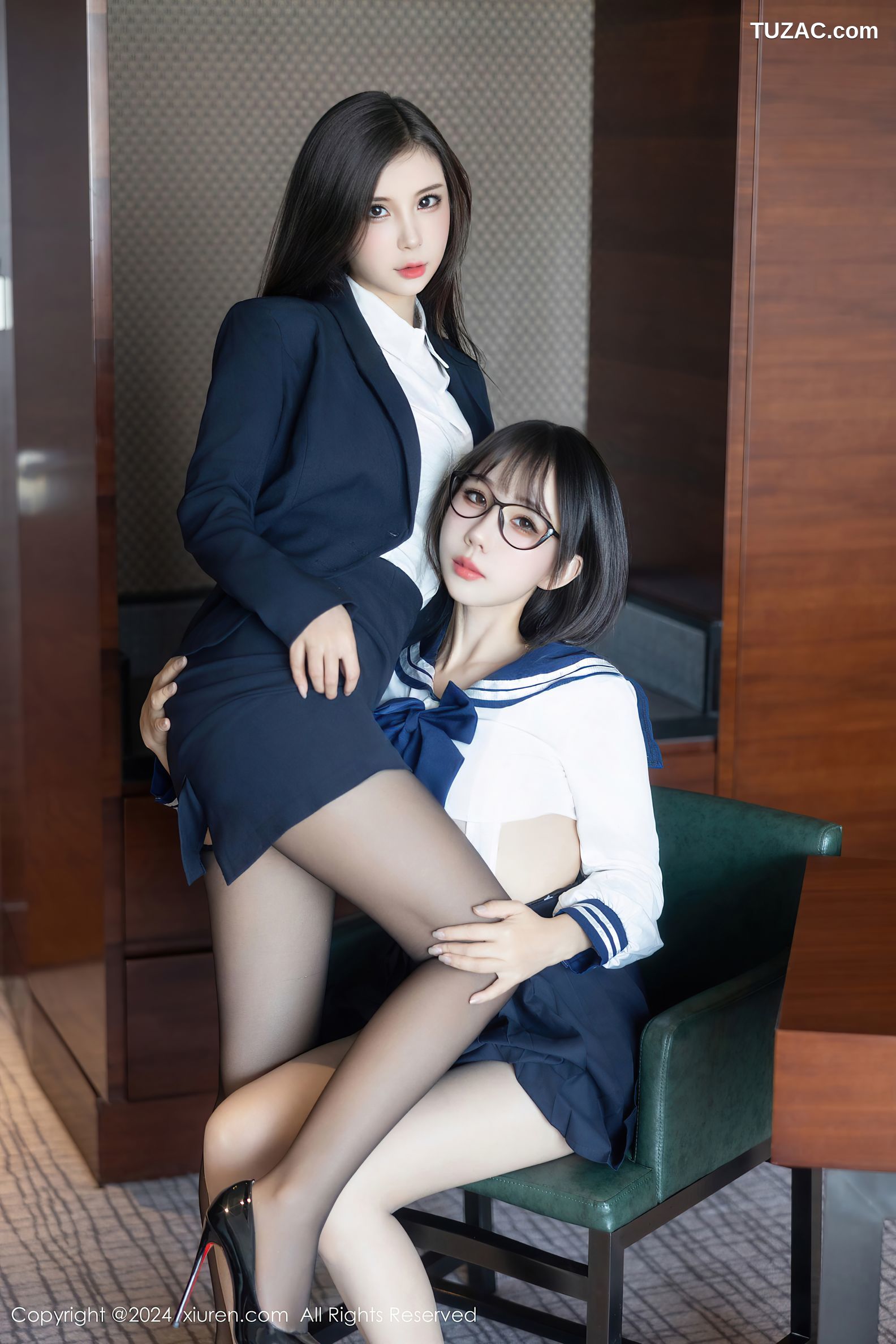 XiuRen秀人网-9065-小蛮妖Yummy-模特合辑-OL女学生姐妹花激情爆乳-2024.08.26