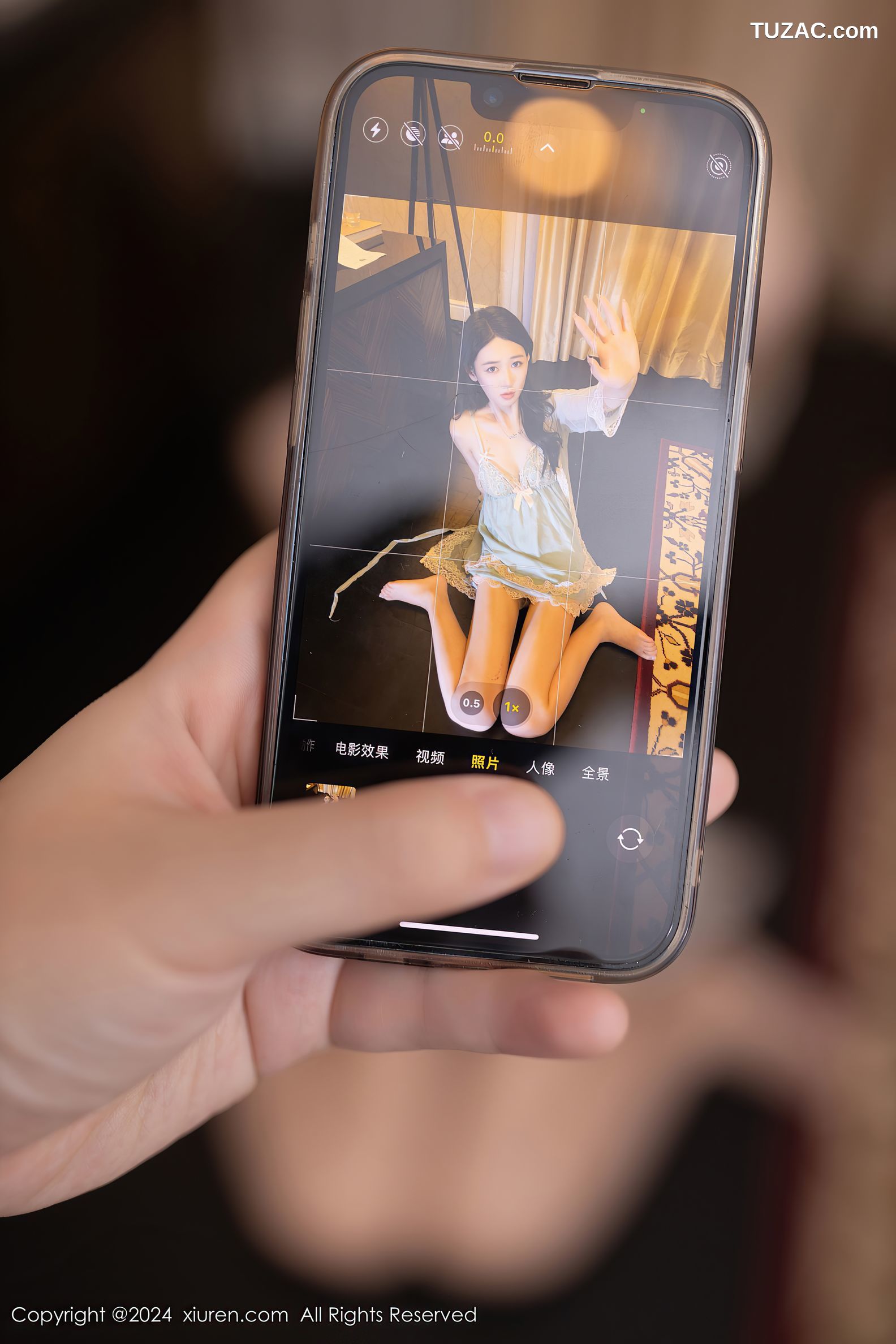 XiuRen秀人网-9069-唐安琪-外卖主题-淡绿薄纱睡衣被侵犯-2024.08.26