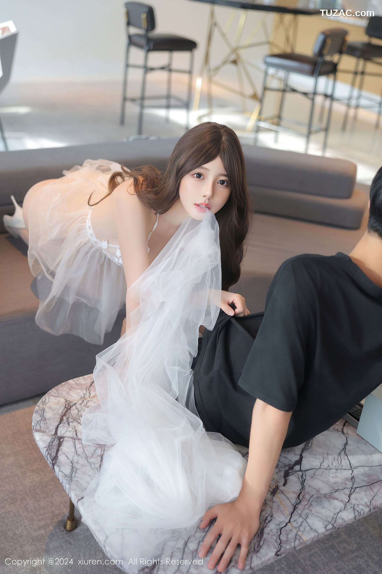 XiuRen秀人网-9091-桃妖天-轻透白纱情趣内衣爆乳-2024.08.30