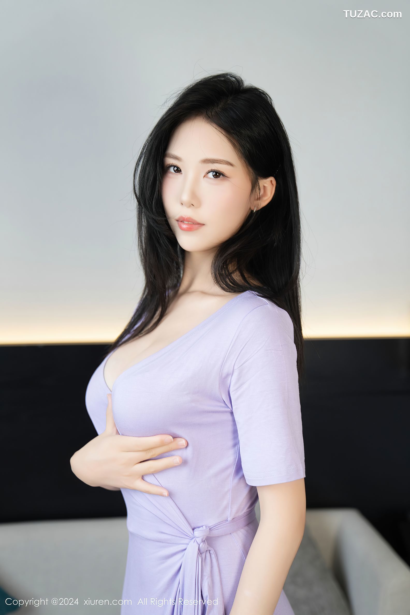 XiuRen秀人网-9094-利世-紫色长裙会色内衣吸奶器-2024.08.30