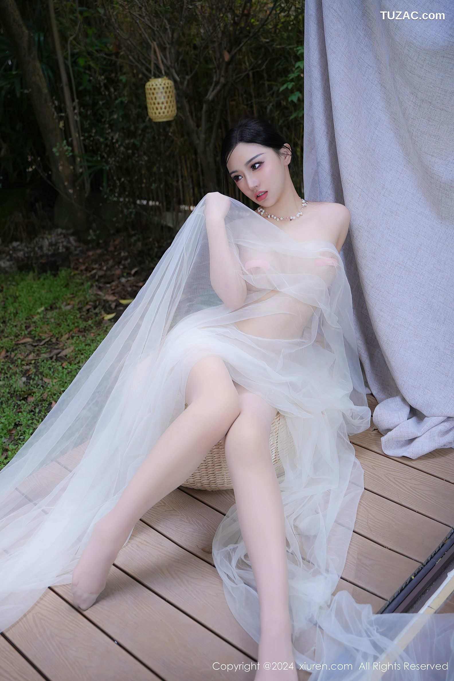 XiuRen秀人网-9105-妙可可Cheese-户外透视白纱全裸爆乳-2024.09.03