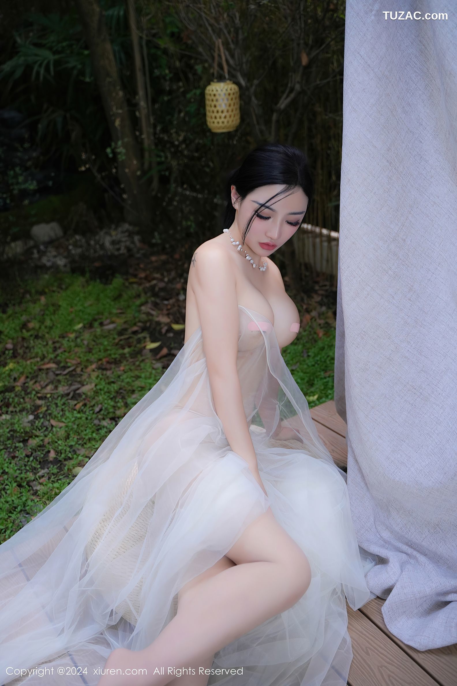 XiuRen秀人网-9105-妙可可Cheese-户外透视白纱全裸爆乳-2024.09.03
