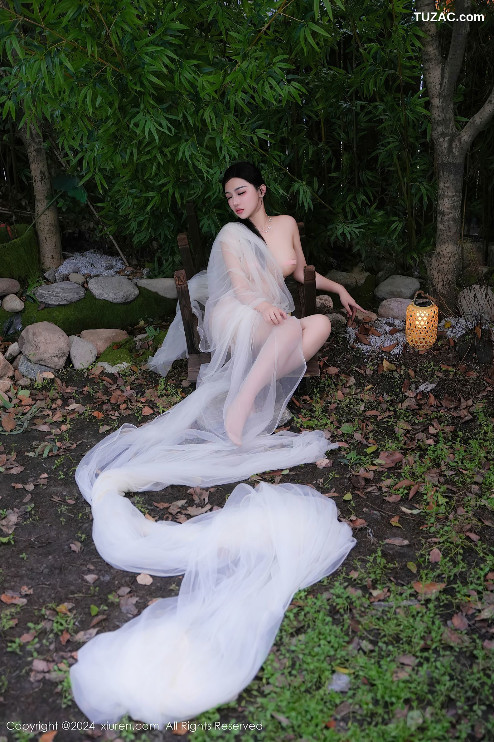 XiuRen秀人网-9105-妙可可Cheese-户外透视白纱全裸爆乳-2024.09.03