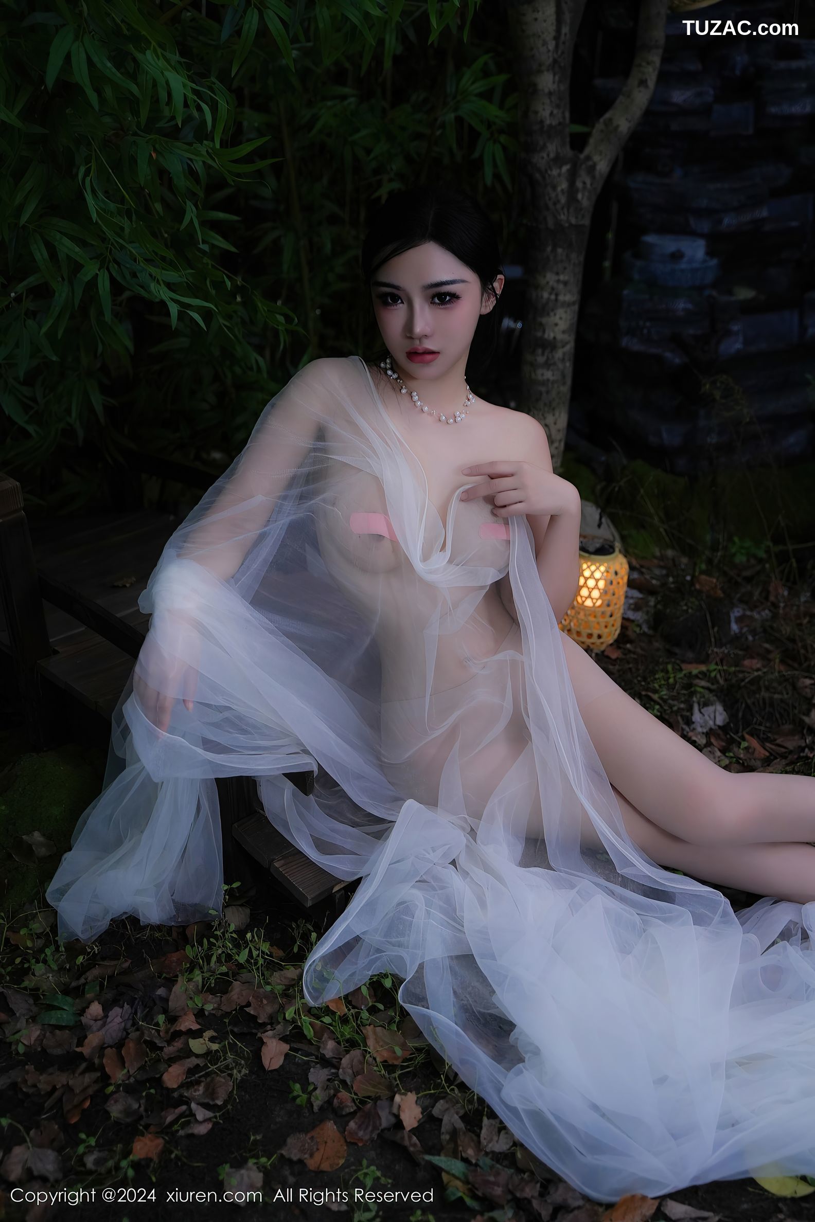 XiuRen秀人网-9105-妙可可Cheese-户外透视白纱全裸爆乳-2024.09.03