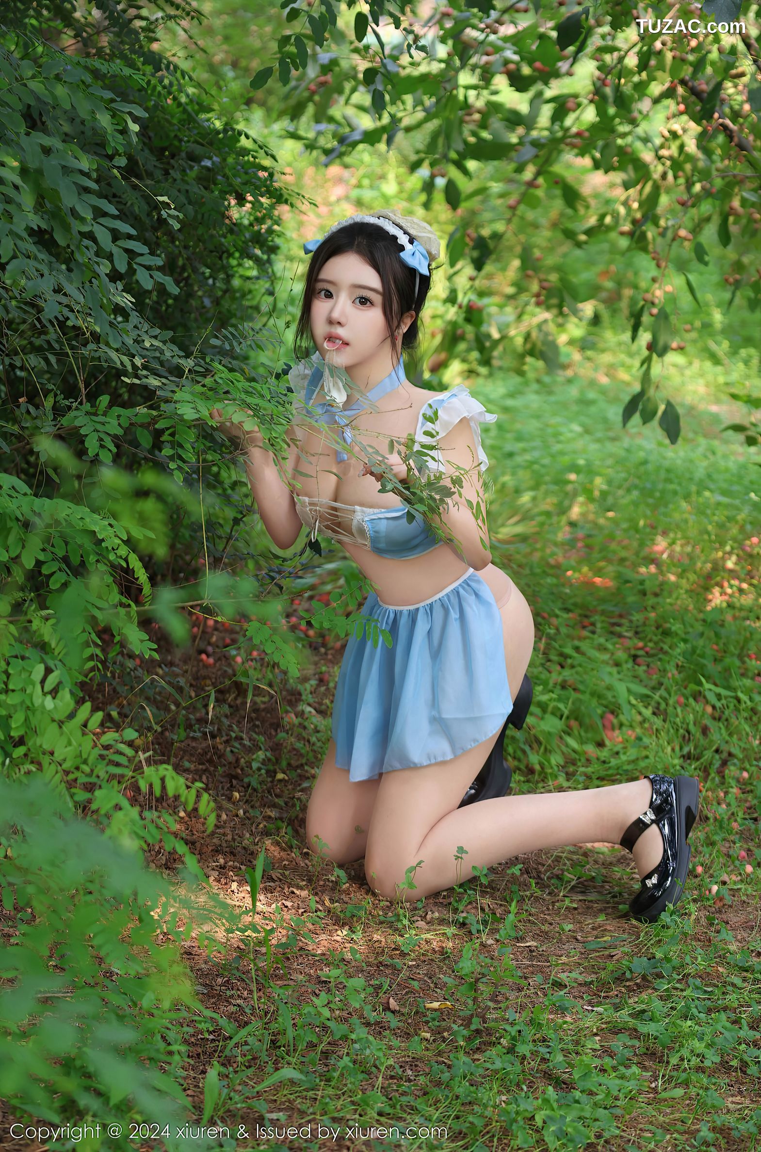 XiuRen秀人网-9164-小薯条nienie-萝莉户外诱惑-白纱透视情趣服-2024.09.14