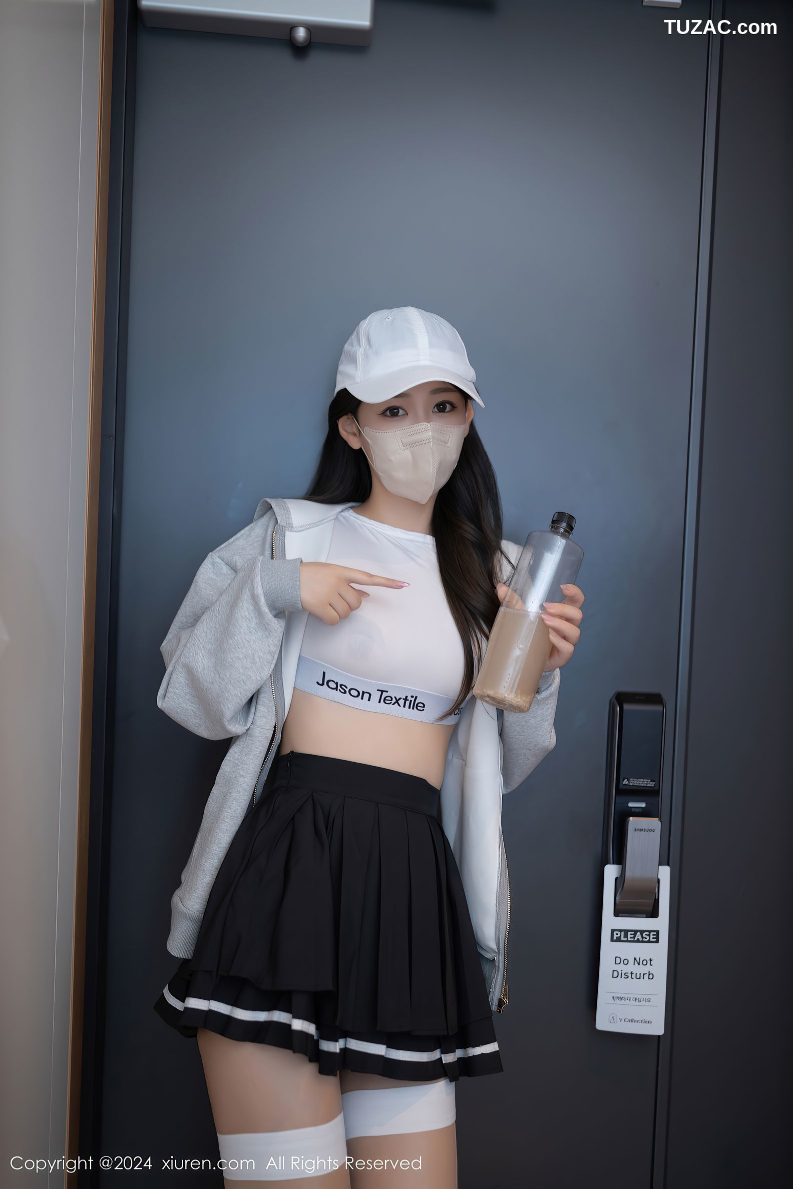 XiuRen秀人网-9196-唐安琪-外卖主题白T黑短裙-2024.09.23