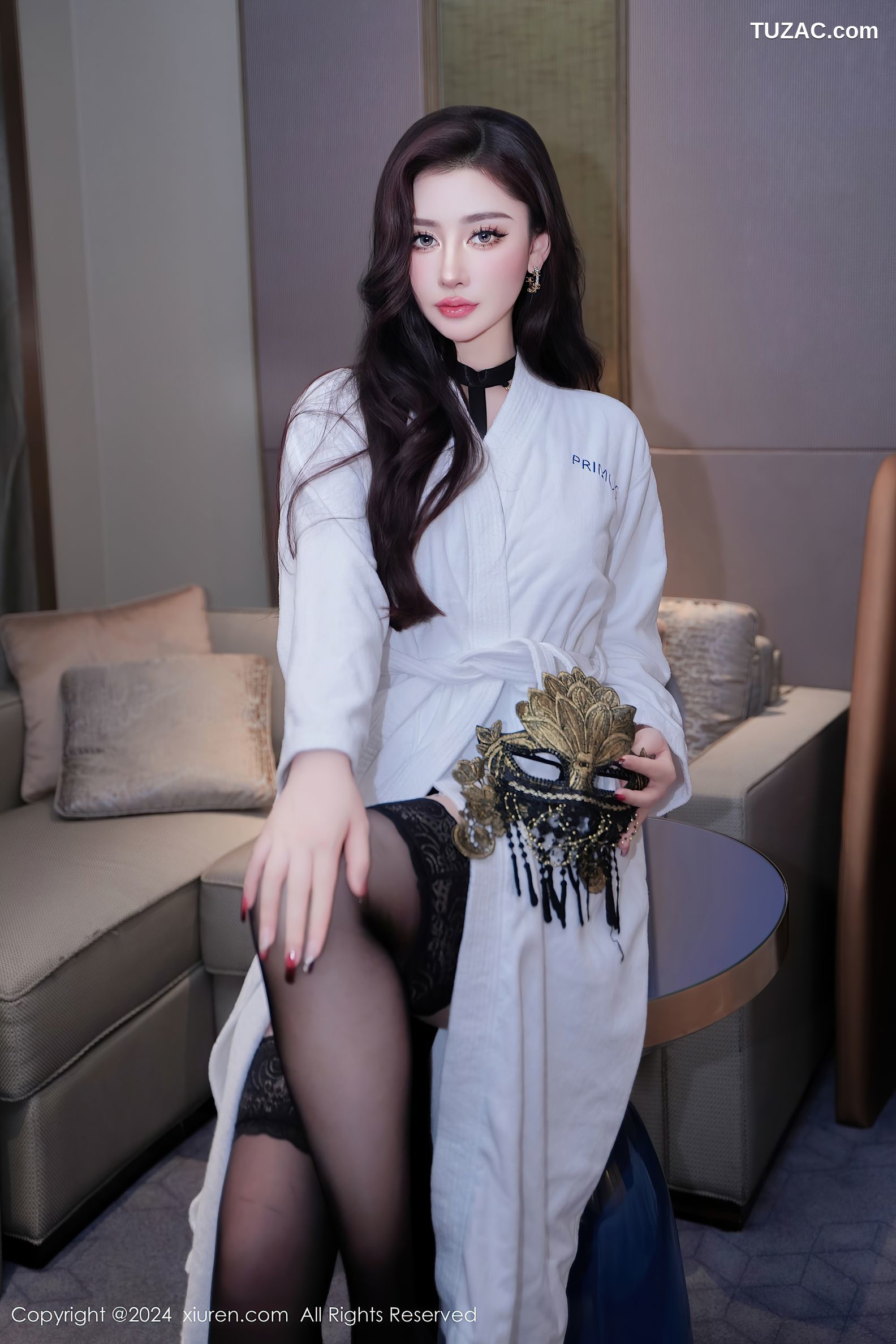 XiuRen秀人网-9198-蕾蕾醒了没-黑色情趣服黑丝爆乳-2024.09.24