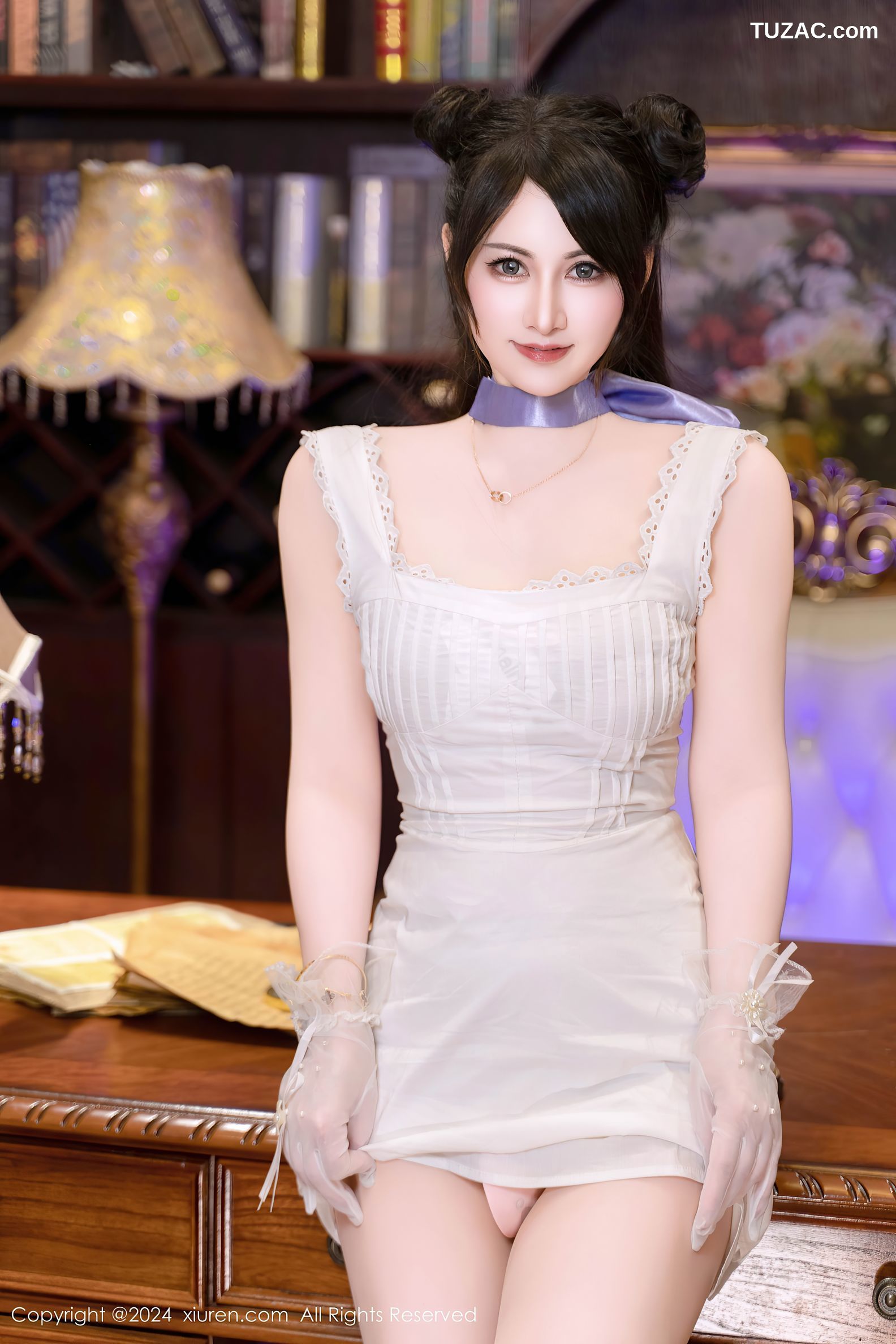 XiuRen秀人网-9214-诗诗kiki-钢琴房白色蕾丝裙玩具系列爆乳-2024.09.26