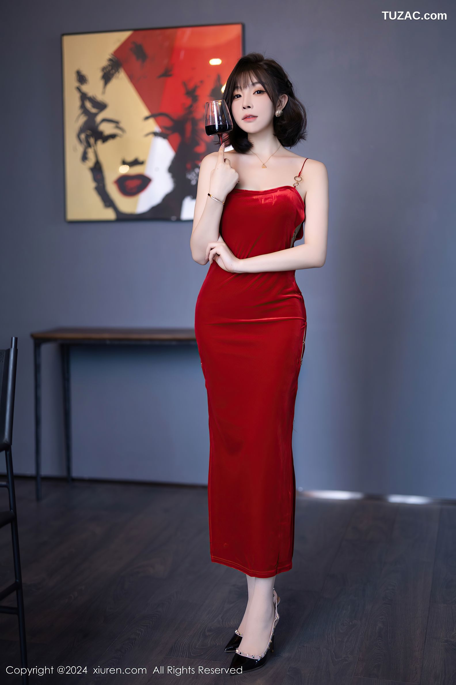 XiuRen秀人网-9229-徐莉芝Booty-红裙红色情趣内衣-2024.09.29