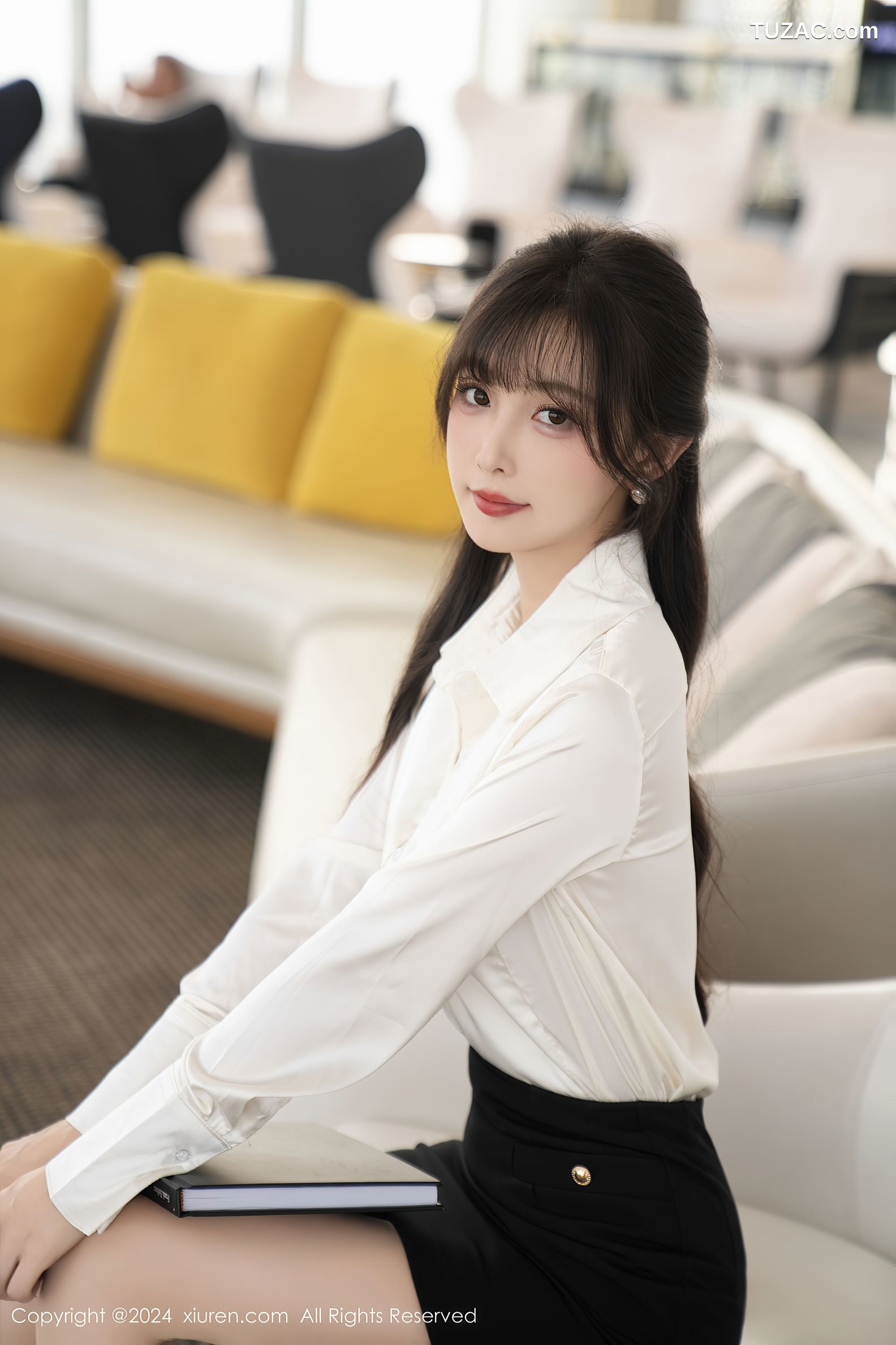 XiuRen秀人网-9237-林星阑-OL白衬衫黑短裙-蓝衣兔女郎-2024.09.30