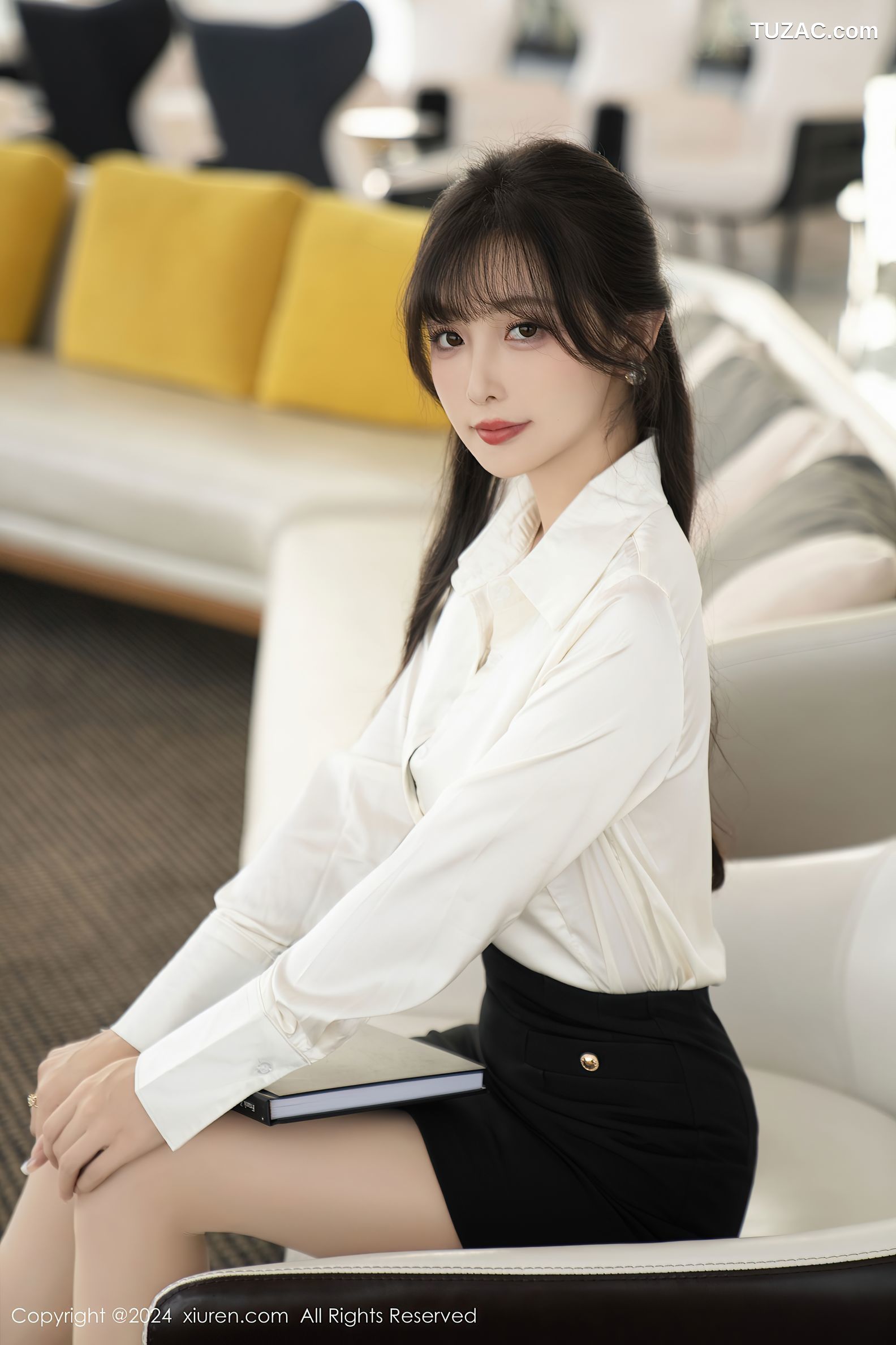 XiuRen秀人网-9237-林星阑-OL白衬衫黑短裙-蓝衣兔女郎-2024.09.30
